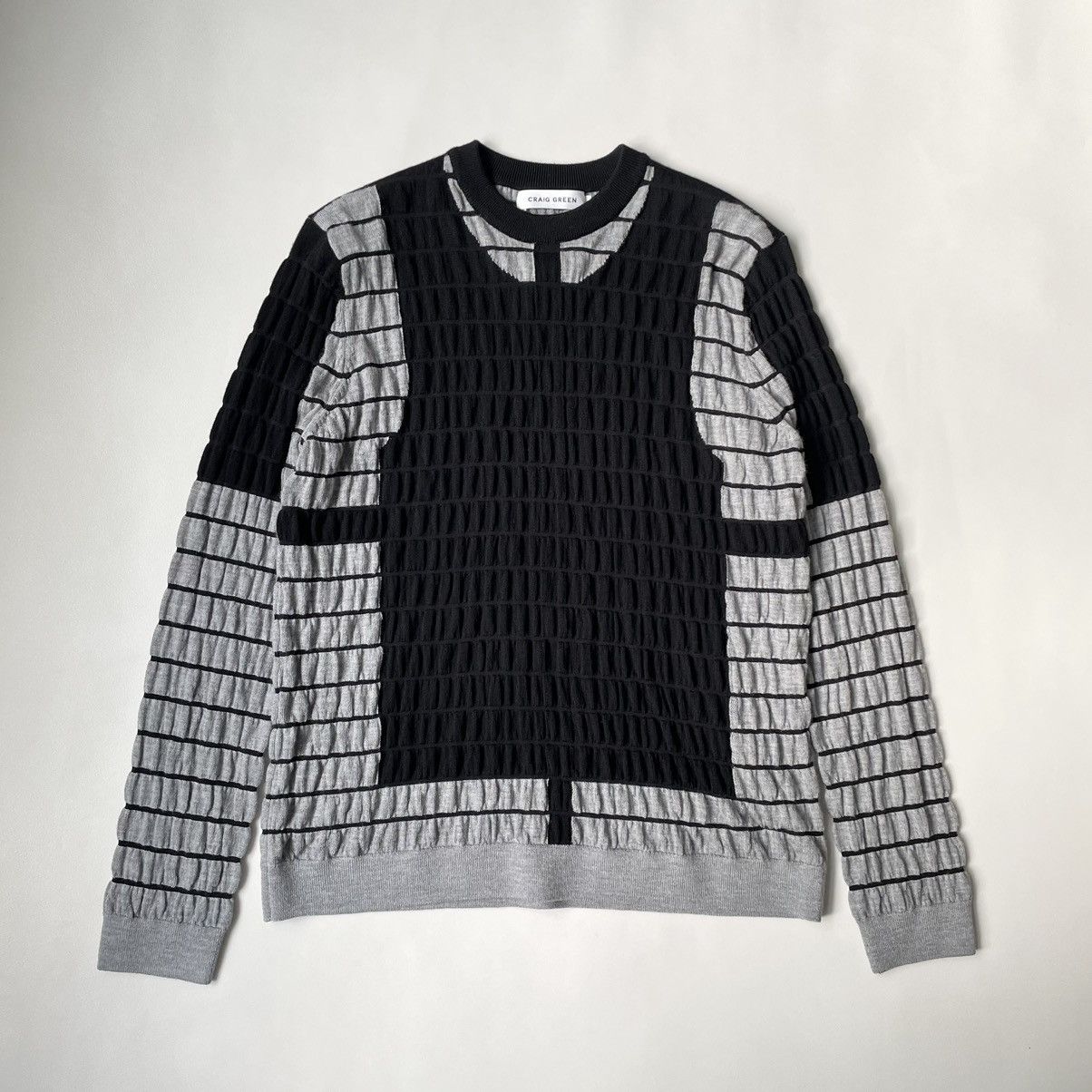 Craig Green Crinkle Wool Body Armour Panelled Sweater Size US S / EU 44-46 / 1 - 1 Thumbnail
