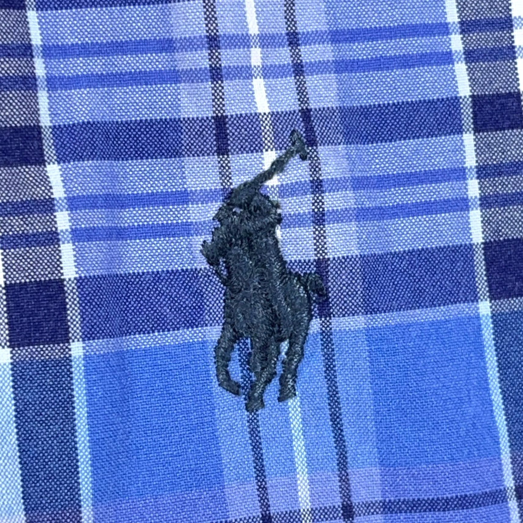 Ralph Lauren Ralph Lauren Shirt Men XL Classic Fit Blue Plaid Button Up Dress Poplin Tartan Size 46R - 5 Thumbnail