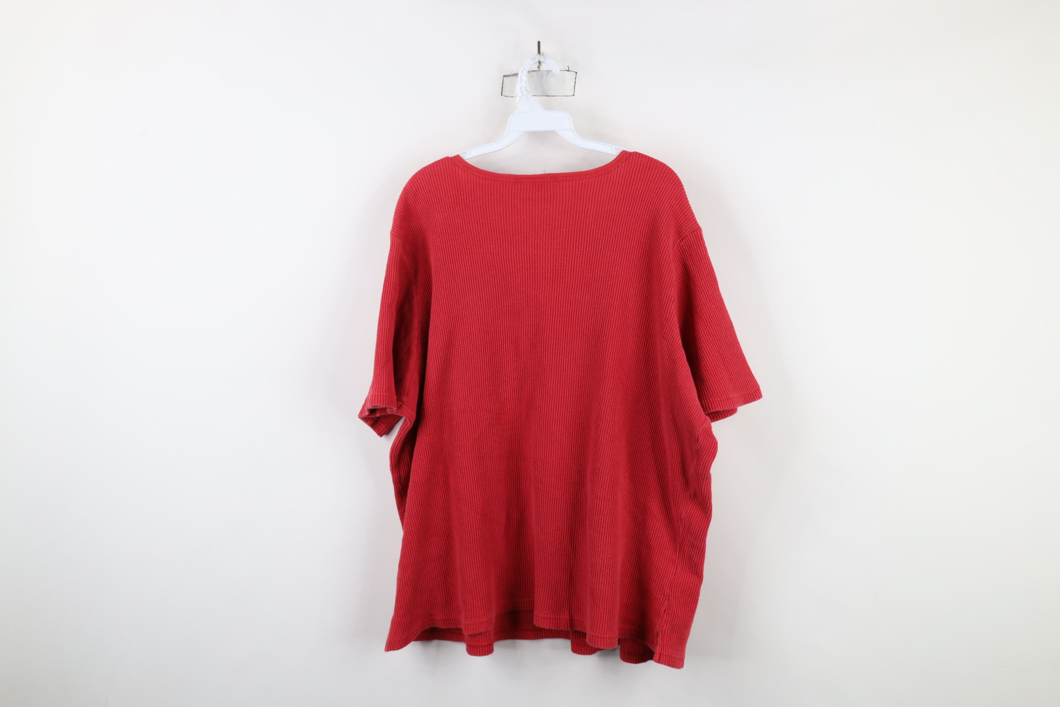 Vintage Vintage 90s Streetwear Thermal Waffle Knit Henley T-Shirt Size 4XL / US 24-26 - 8 Thumbnail