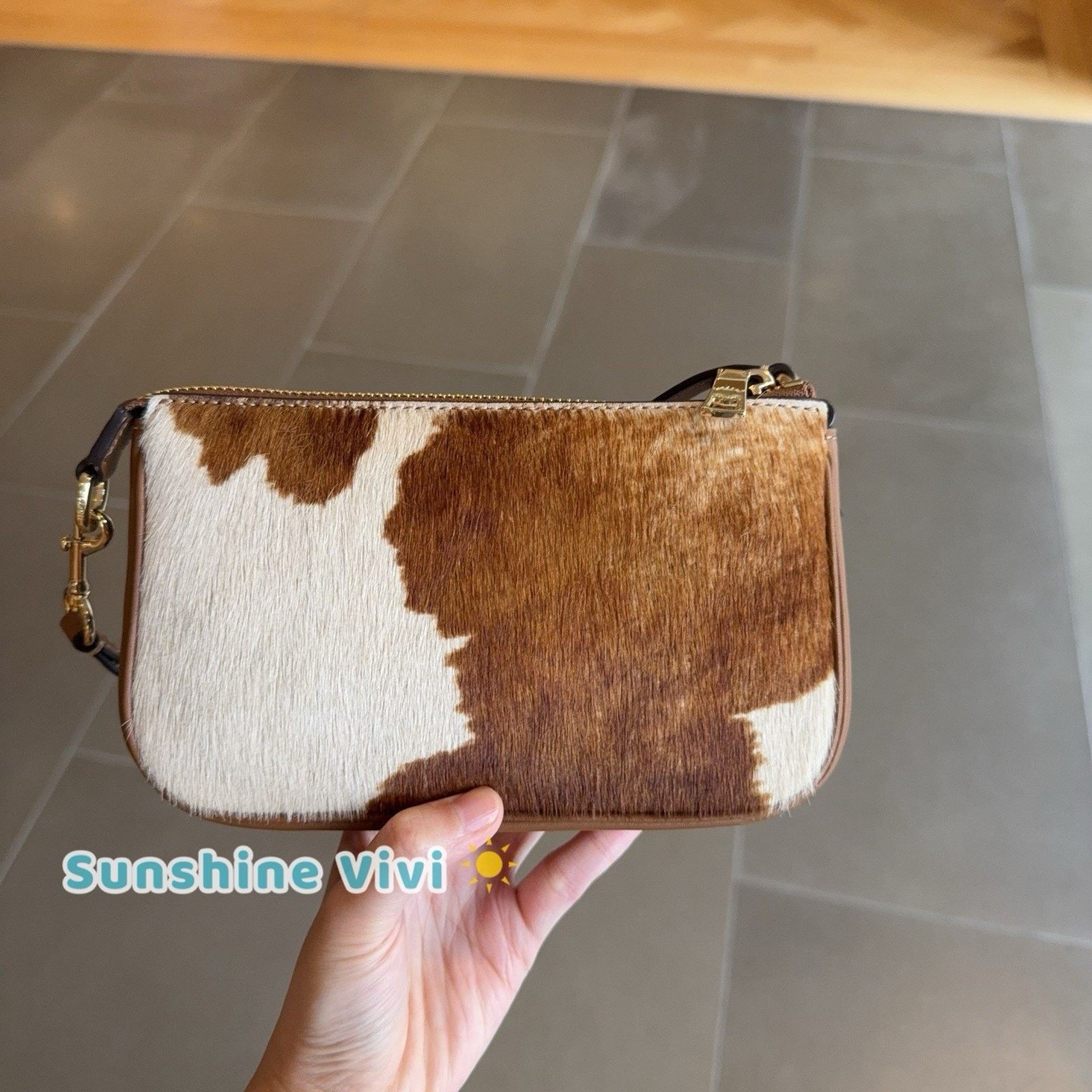 Coach NWT Coach Nolita 19 In Haircalf Cow CDW34 cow haircalf/Gold Size ONE SIZE - 3 Thumbnail