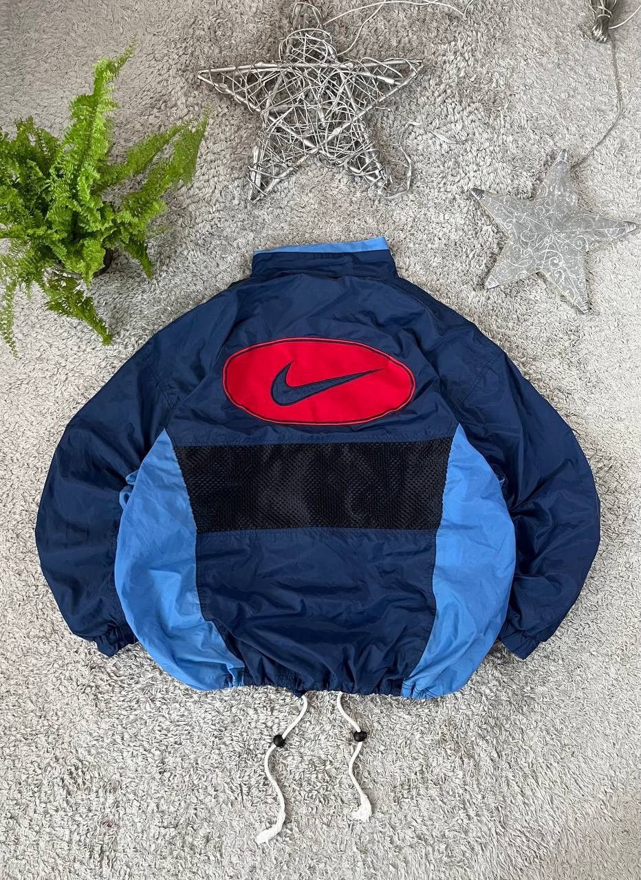 Nike × Vintage 90s Nike Vintage Light Jacket Streetwear Big Logo Swoosh Size US XL / EU 56 / 4 - 1 Thumbnail