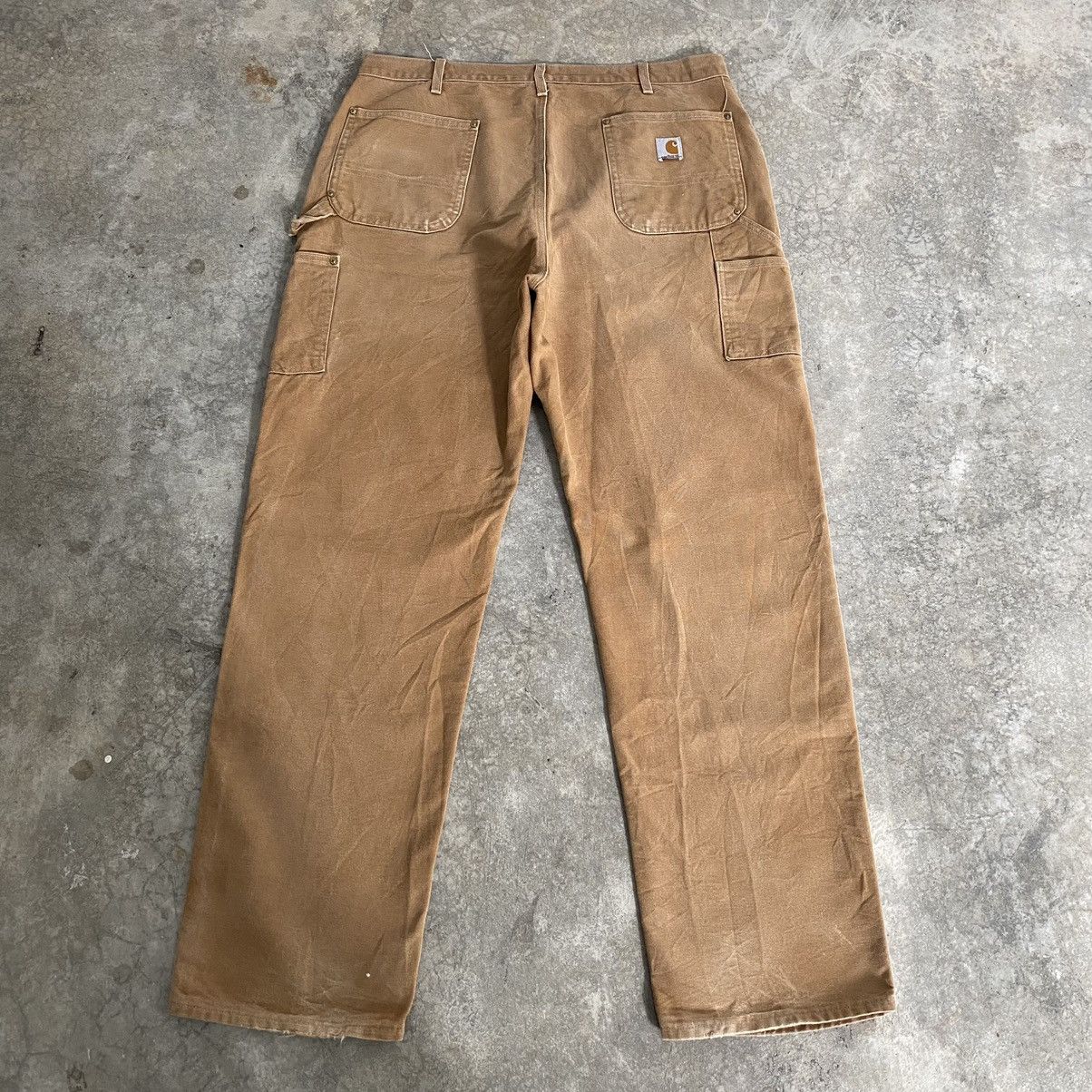 Carhartt Vintage Carhartt Double Knee Faded Tan Carpenter Pants Size US 39 - 12 Thumbnail
