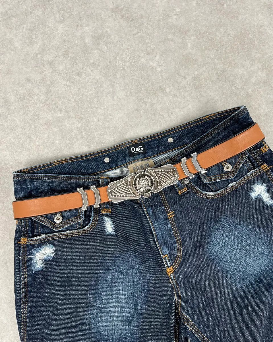 Balmain SS2013 Balmain Brown Leather Belt Crest Buckle Size ONE SIZE - 1 Thumbnail