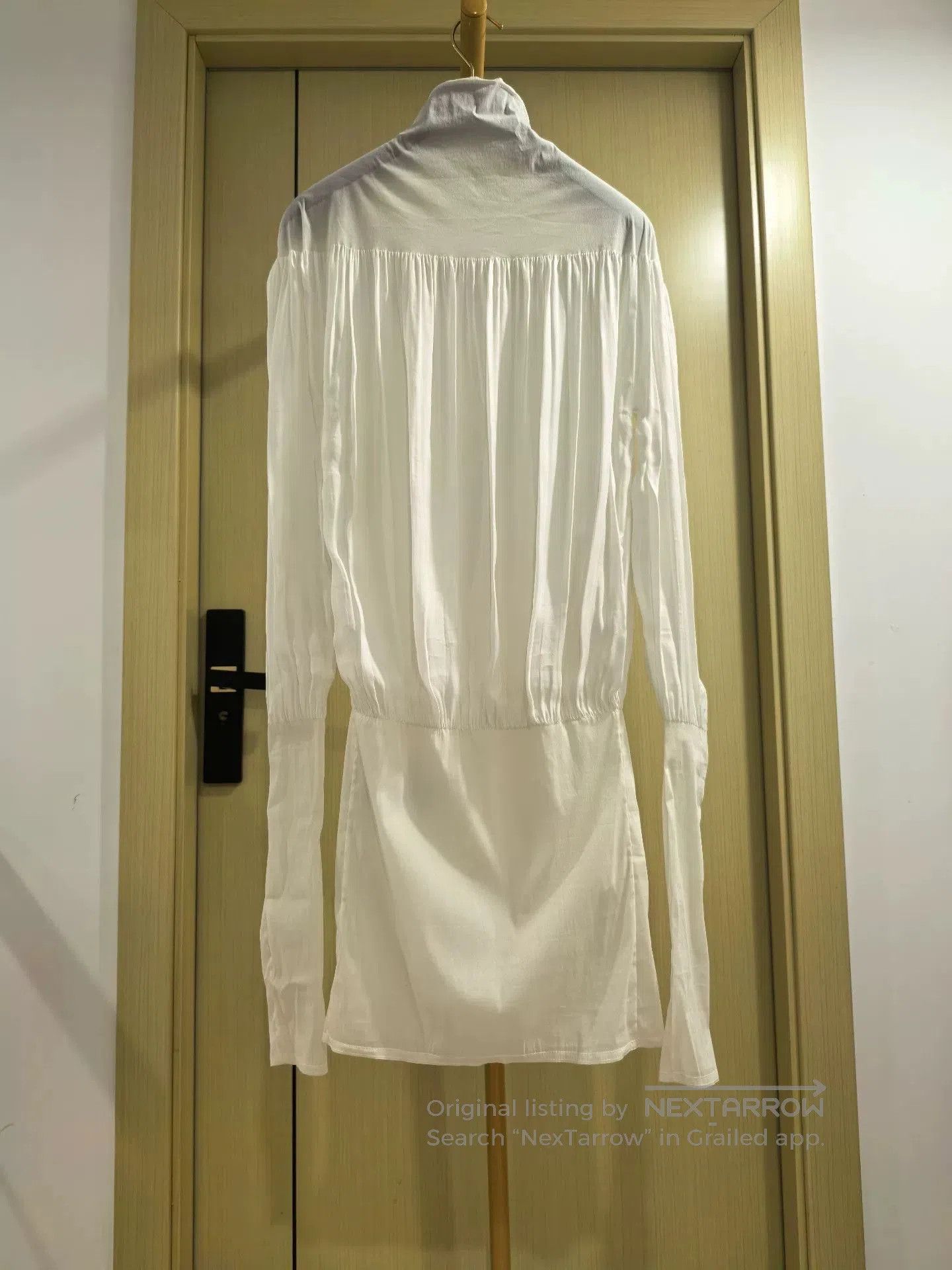 Jil Sander JIL SANDER White Silk Dress for Sale. Size M / US 6-8 / IT 42-44 - 2 Thumbnail