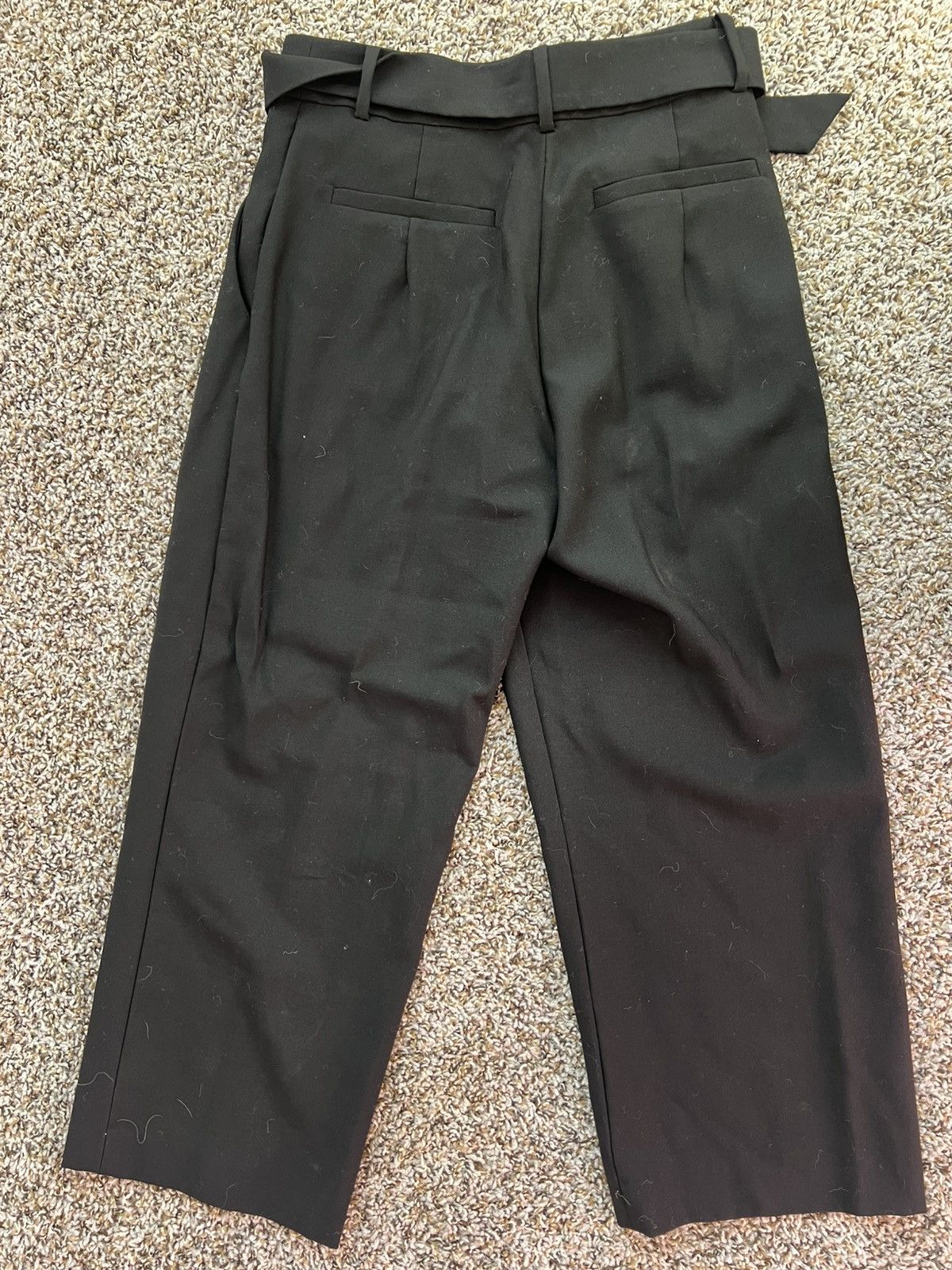 Frame FRAME 100% Wool Wide Leg Belted Trousers Size 4 In Back Size 24" / US 00 / IT 34 - 6 Thumbnail
