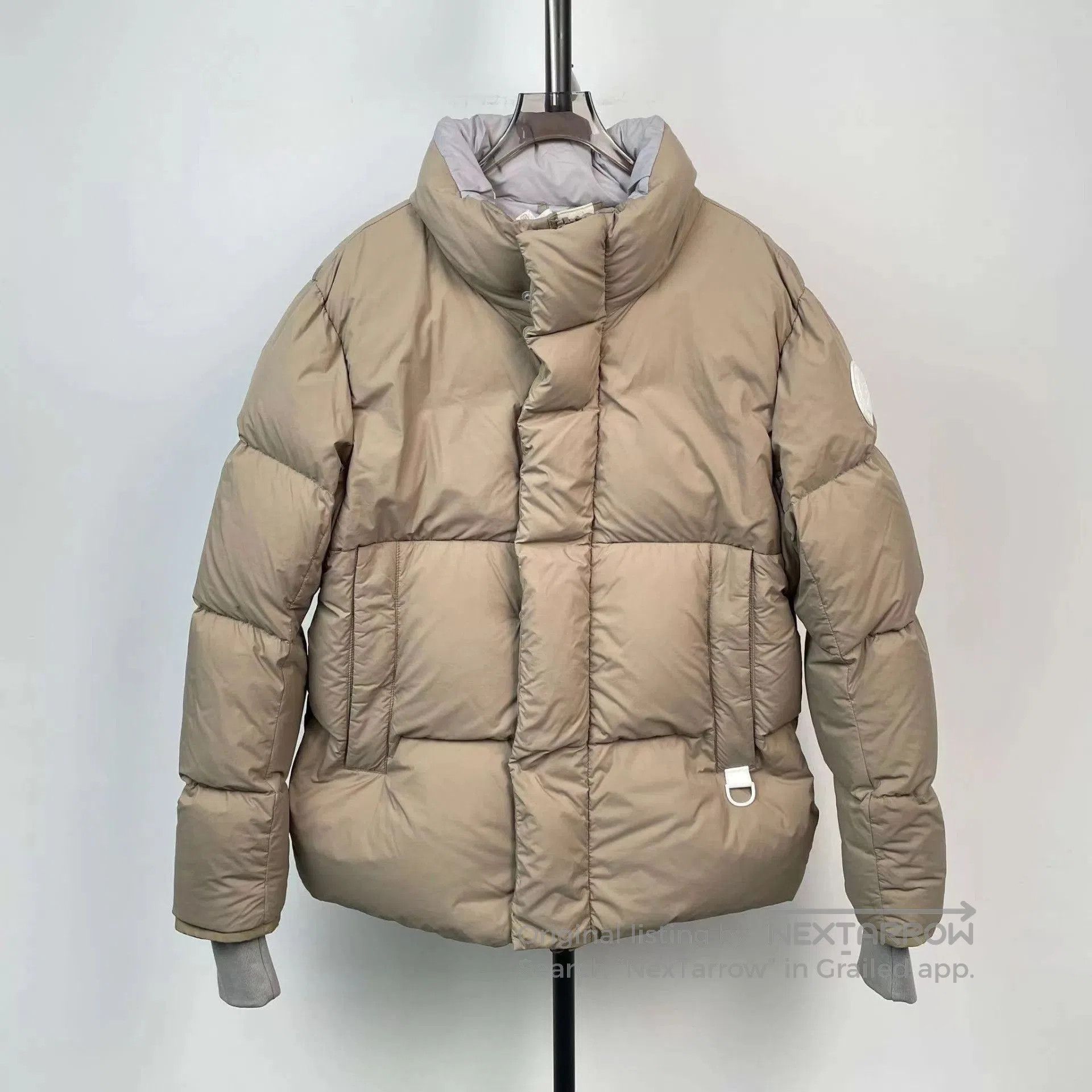 Canada Goose Beige Puffer Jacket with High Collar. Size US L / EU 52-54 / 3 - 1 Thumbnail