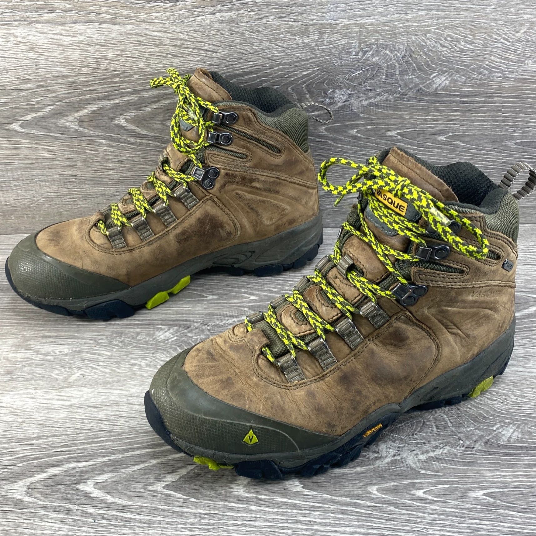Vasque Vasque Womens 9.5 Taku GTX Brown Leather Gore-Tex Hiking Boots Vibram Sole 7401 Boots Wool? Size US 7 / IT 37 - 5 Thumbnail