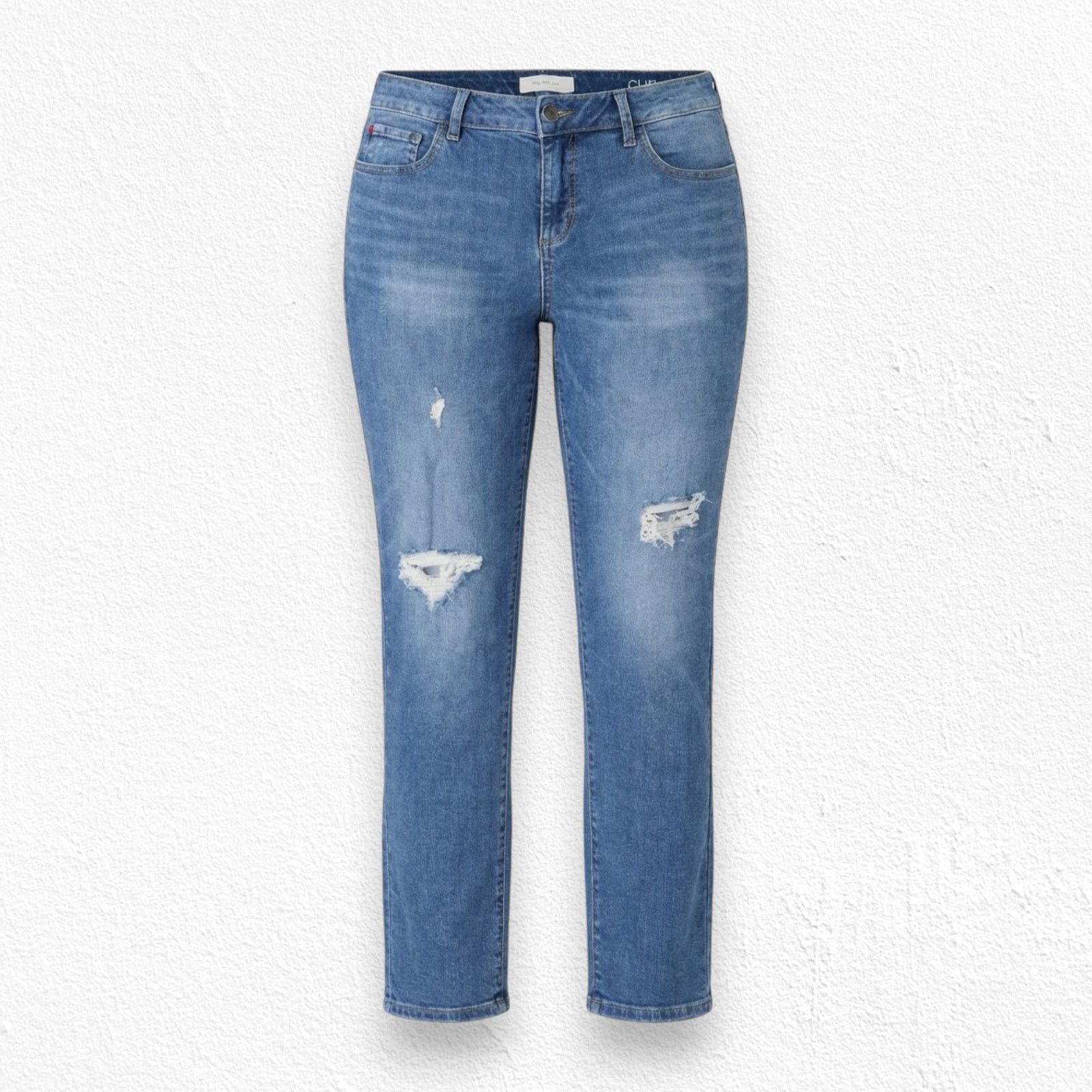 Other Medium Wash Distressed Curvy Straight Jeans Size 16 Size 38" / US 16 / IT 52 - 1 Thumbnail