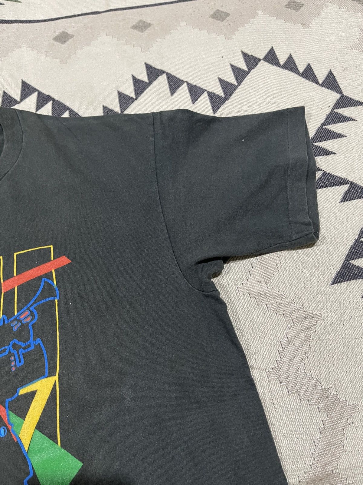 Vintage 1990s NEW YORK CITY JAZZ MUSIC NICELY FADED TSHIRT Size US L / EU 52-54 / 3 - 5 Thumbnail