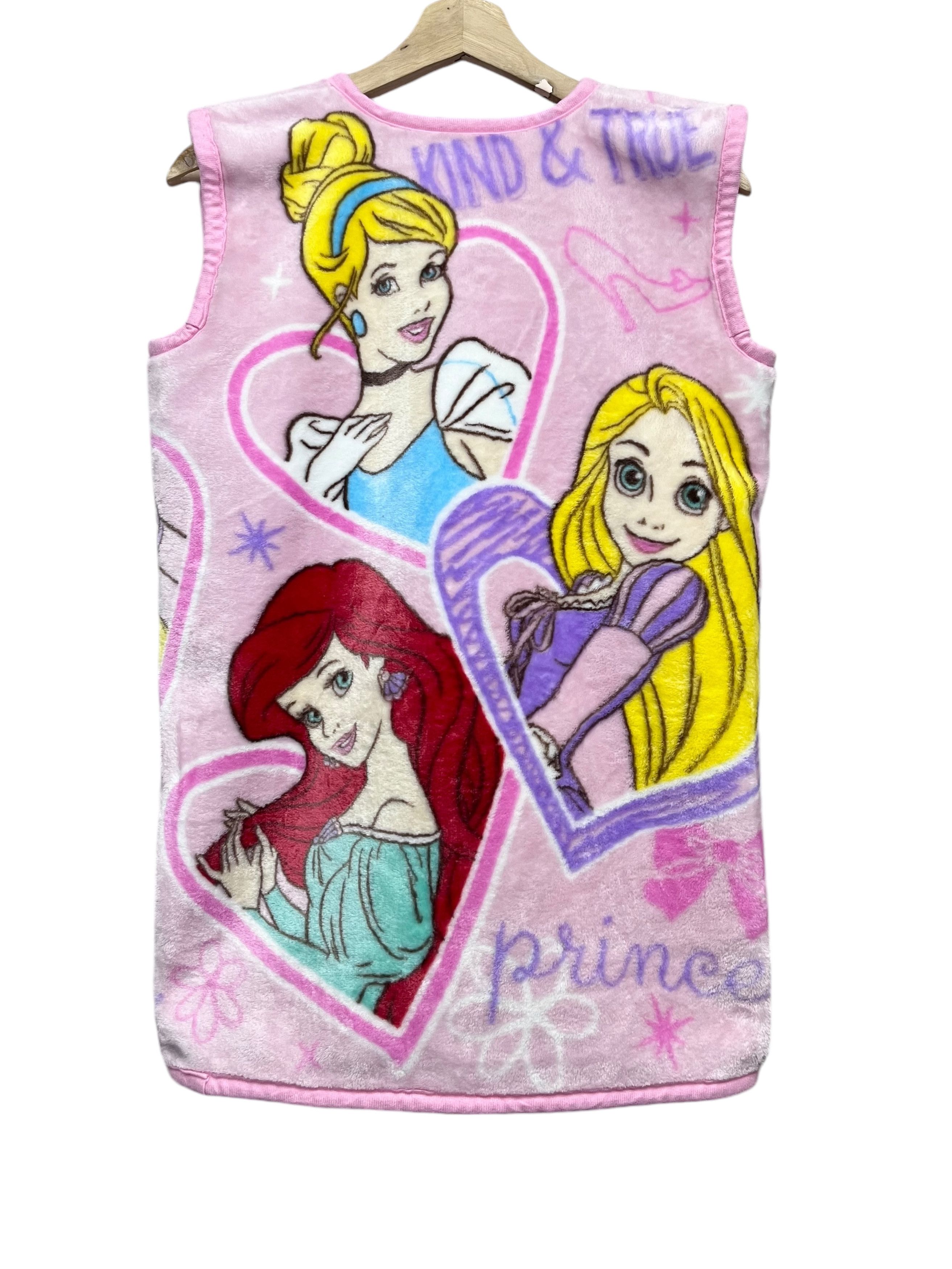 Disney DOPE❤️Vintage Disney PRINCESS Character Fluffy Fleece Vest Size US S / EU 44-46 / 1 - 6 Thumbnail