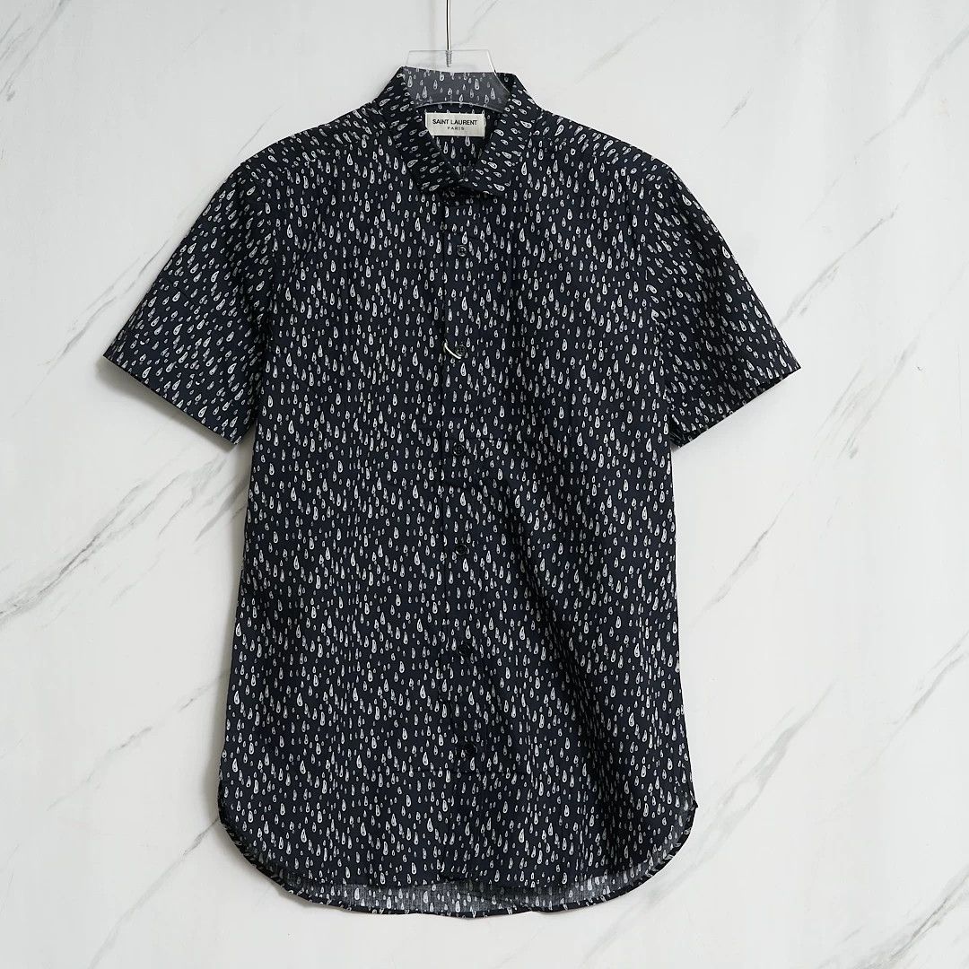 Saint Laurent Paris Saint Laurent Men's Teardrop Pattern Shirt Size US M / EU 48-50 / 2 - 1 Thumbnail