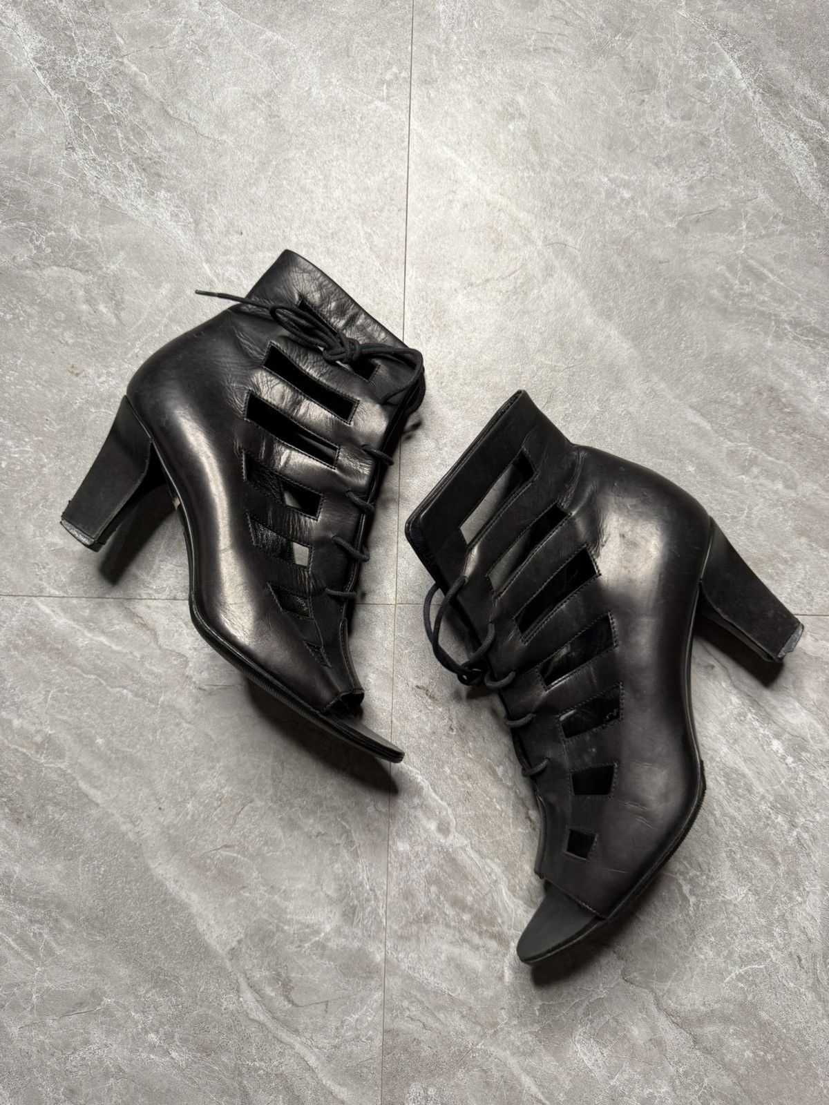 Helmut Lang Vintage Archival Helmut Lang Open Toe Wedge Sandals Size US 7 / IT 37 - 1 Thumbnail
