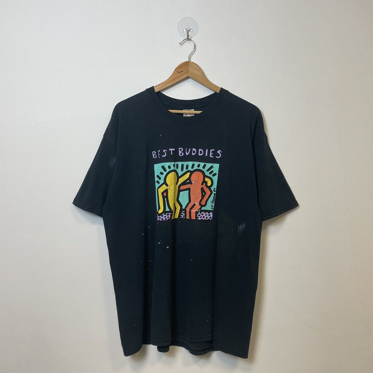 Vintage Vintage Thrashed Y2K Keith Haring Tee Shirt Size US XL / EU 56 / 4 - 1 Thumbnail