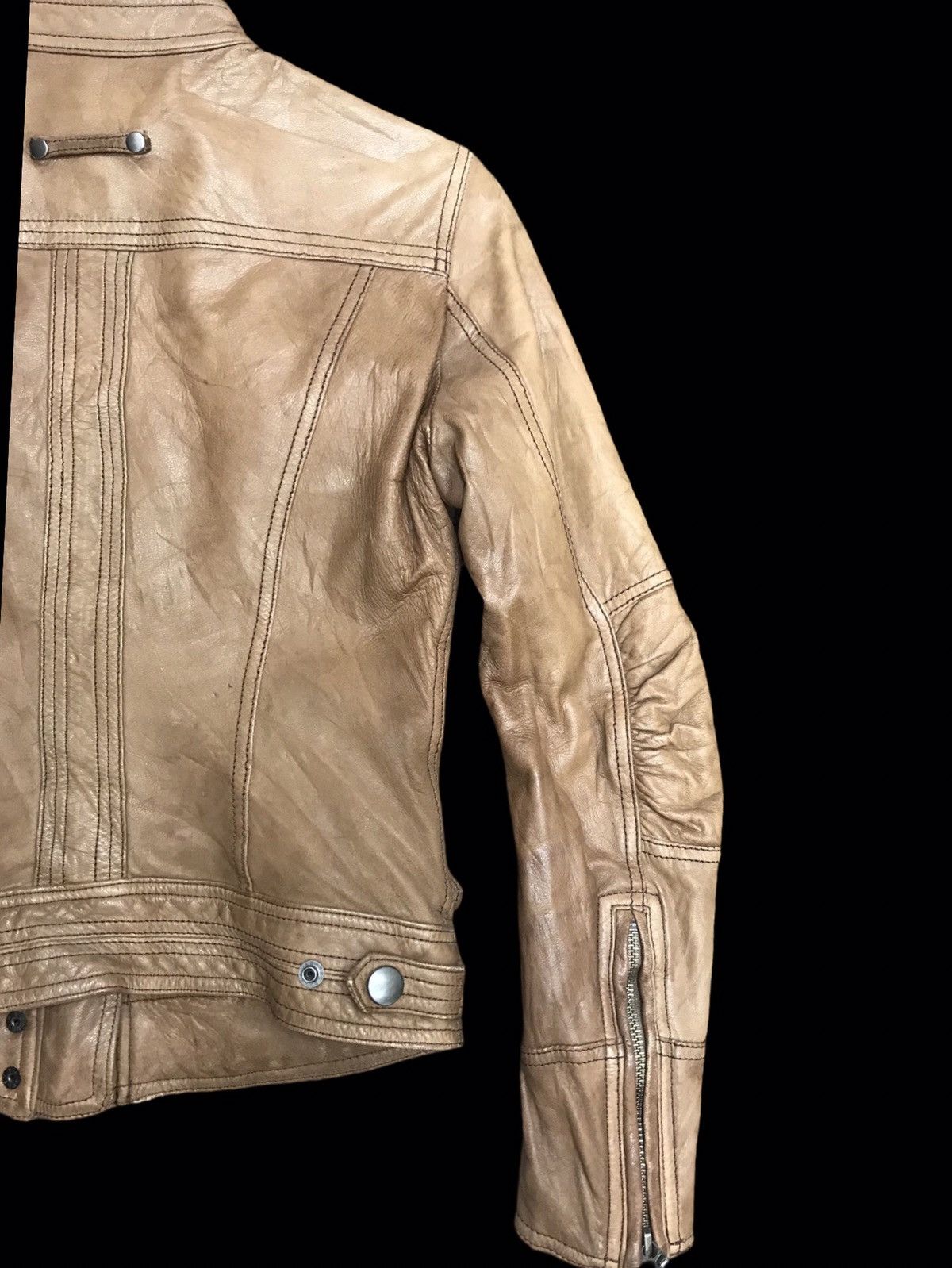 ABAHOUSE 💥ARCHIVAL💥Abahouse Japan Goatskin Cafe Racer Jacket Size XS / US 0-2 / IT 36-38 - 10 Thumbnail