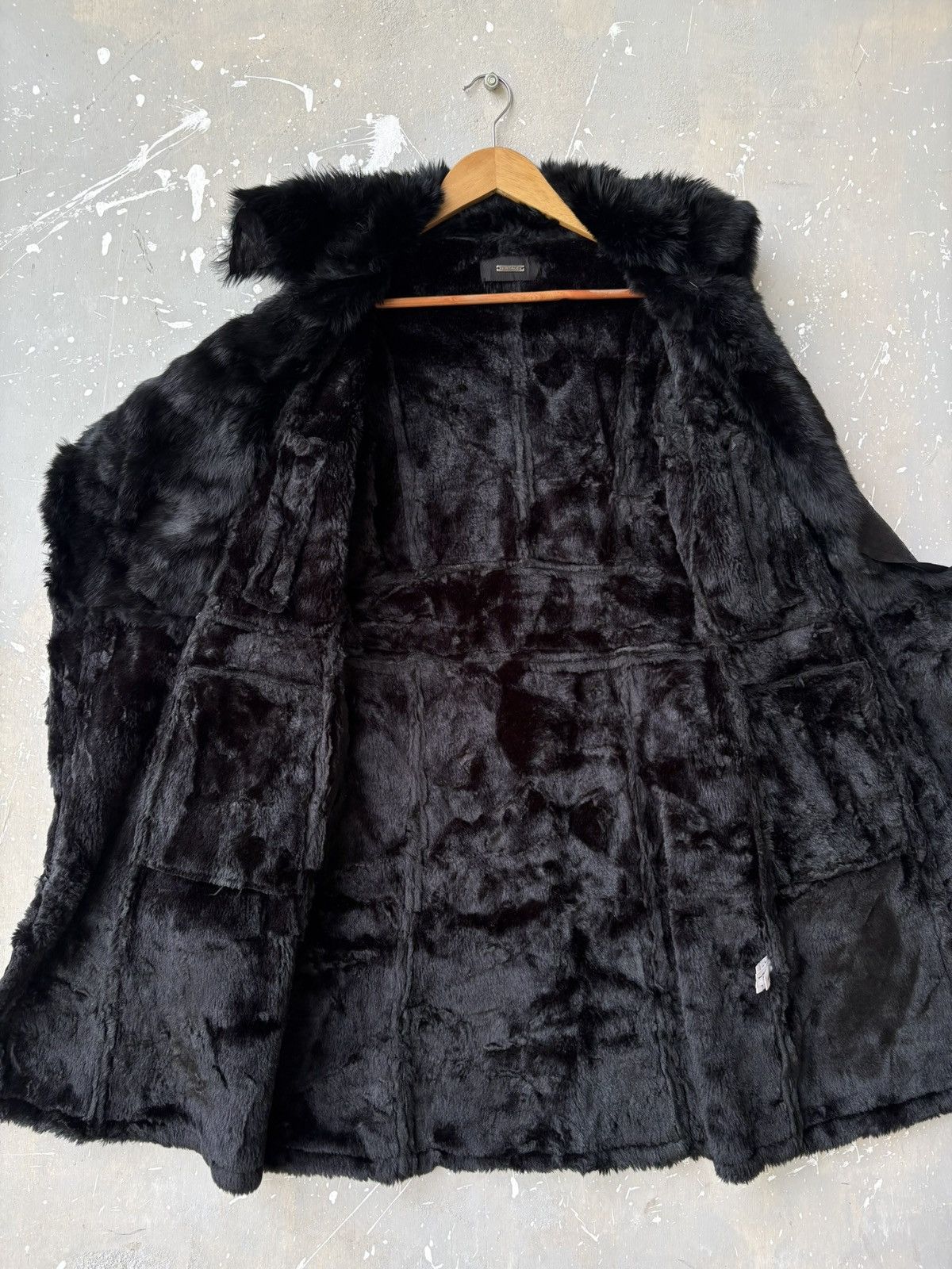 Japanese Brand Malibu Designs Rabbit Fur Lined Coat Asymmetrical Zip Gothic Size US M / EU 48-50 / 2 - 12 Thumbnail