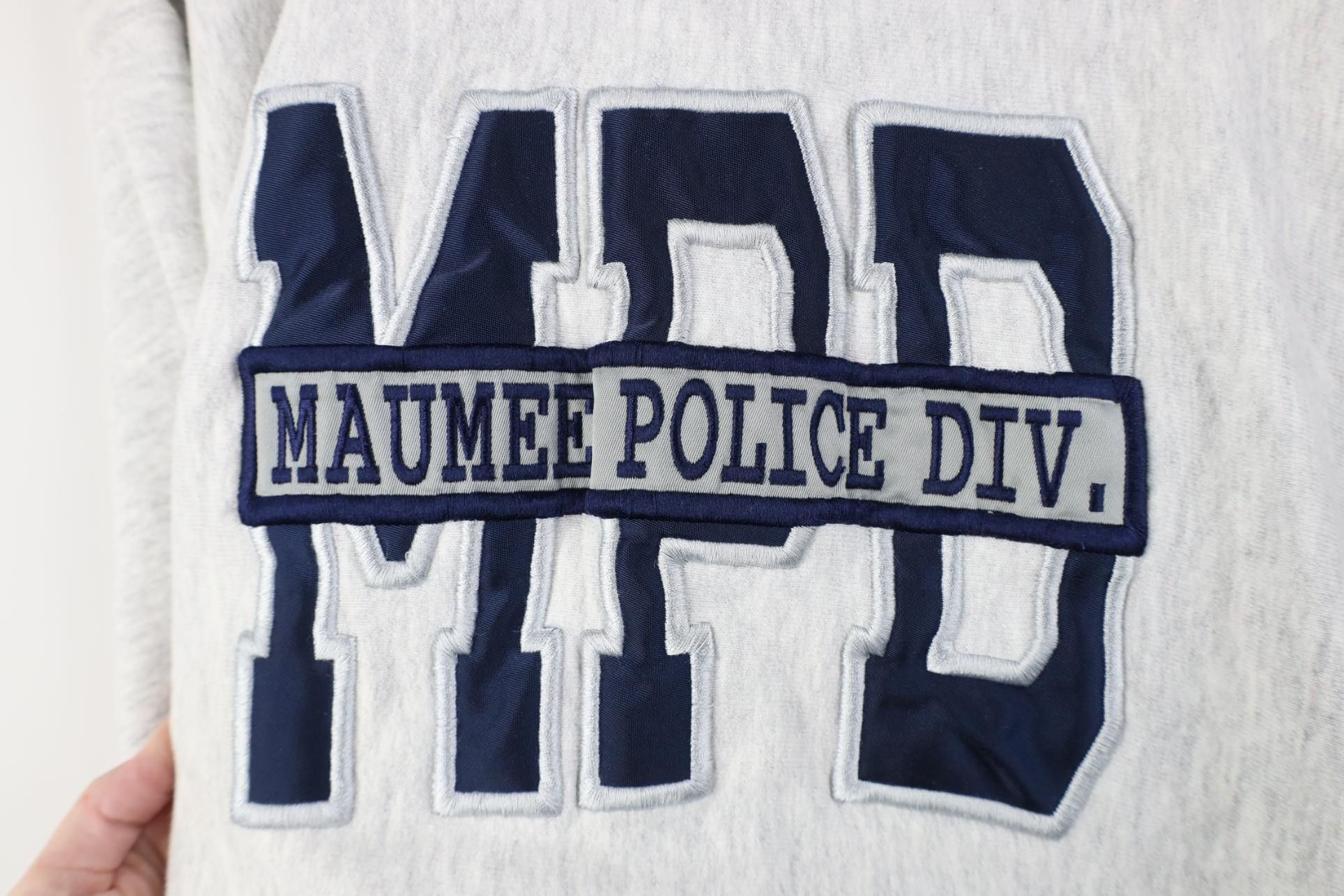 Vintage Vintage 90s Reverse Weave Maumee Police Crewneck Sweatshirt Size US XXL / EU 58 / 5 - 4 Thumbnail