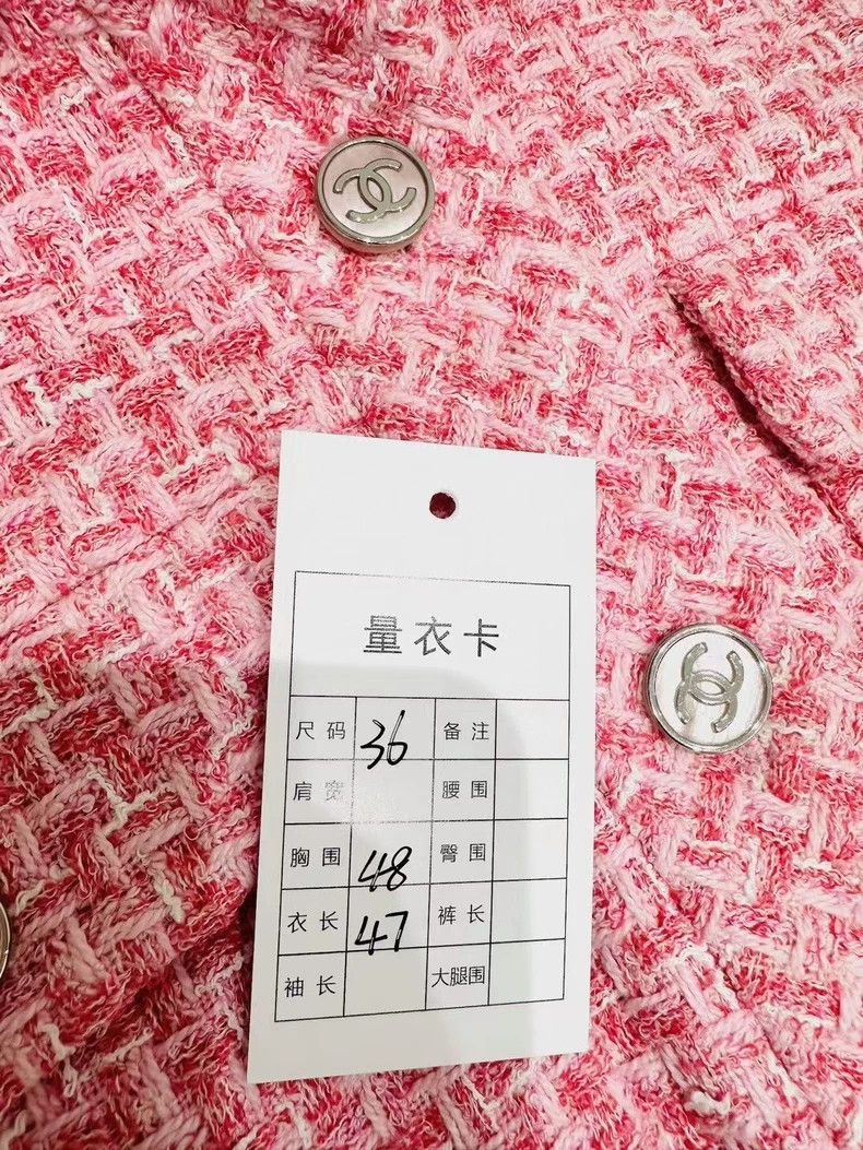 Chanel Chanel 23P early spring pink tweed short-sleeved short jac Size XS / US 0-2 / IT 36-38 - 9 Thumbnail