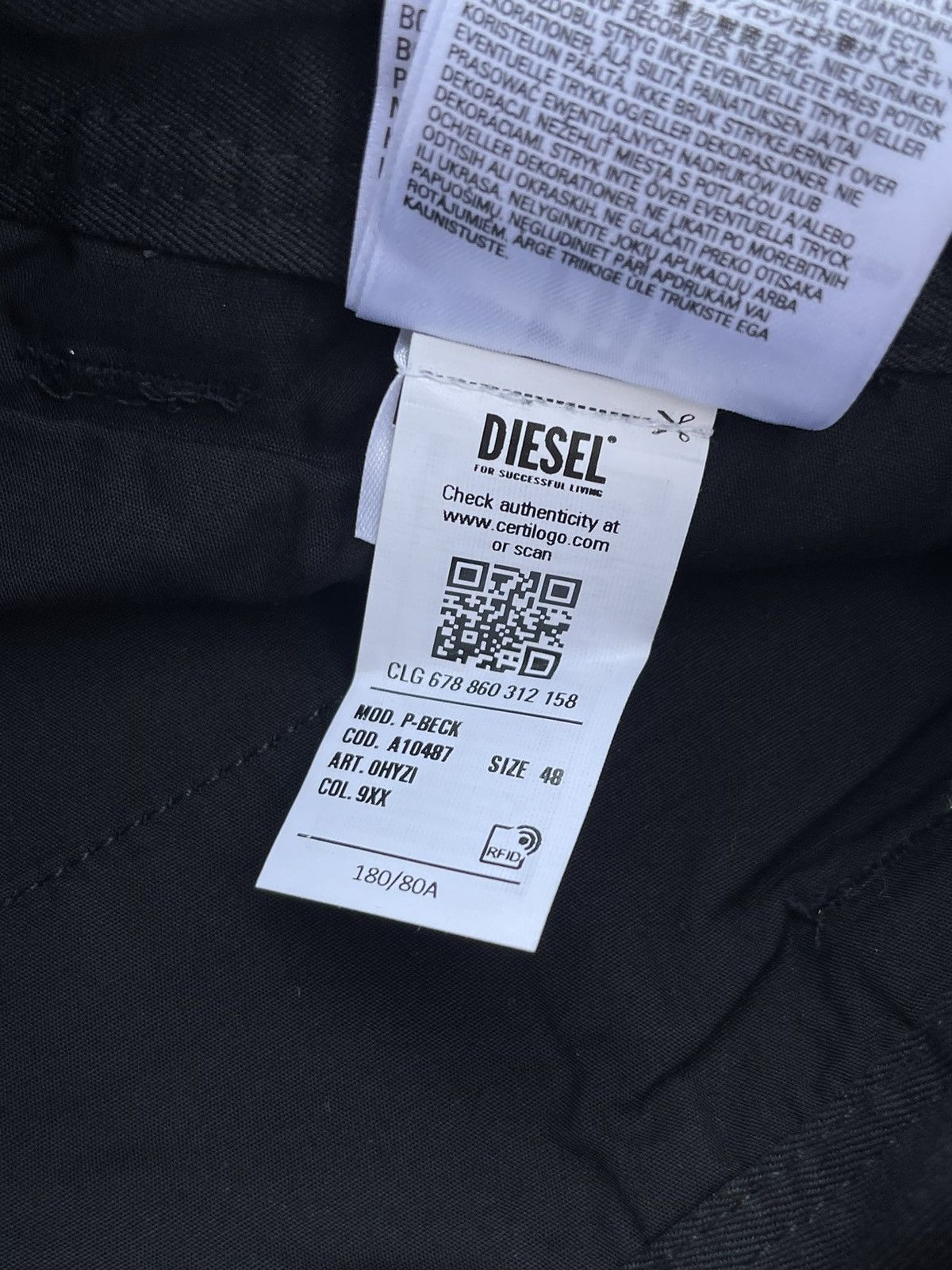 Diesel !DS! SS23 Diesel P-Beck White Black Casual Pants Size US 32 / EU 48 - 20 Thumbnail