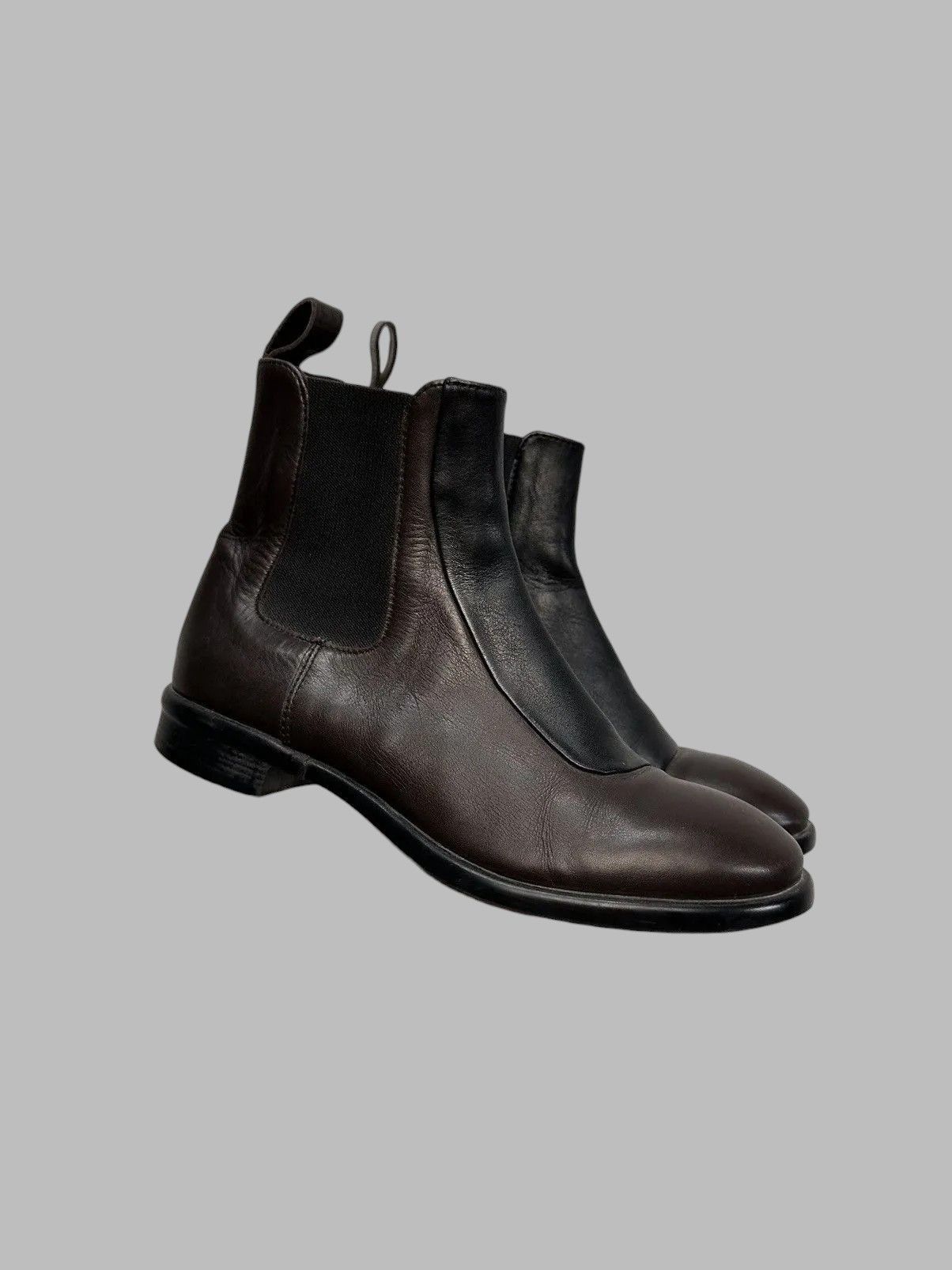 Dirk Bikkembergs Bikkembergs Brown Leather Moto Boots Y2K Futuristic Style Size US 6 / IT 36 - 1 Thumbnail