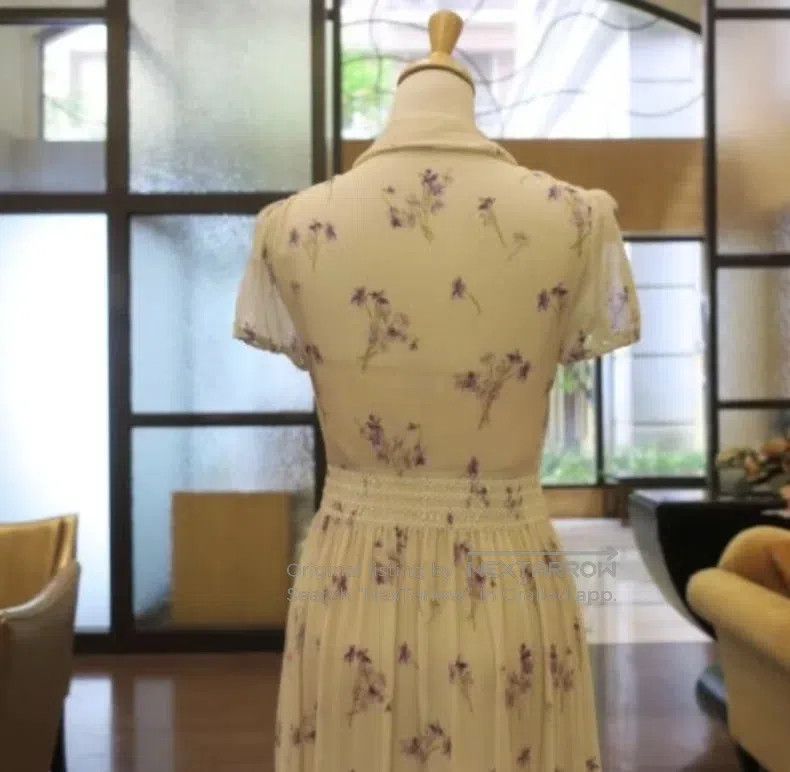 Valentino Valentino Off-white splash silk dress Size S / US 4 / IT 40 - 5 Thumbnail
