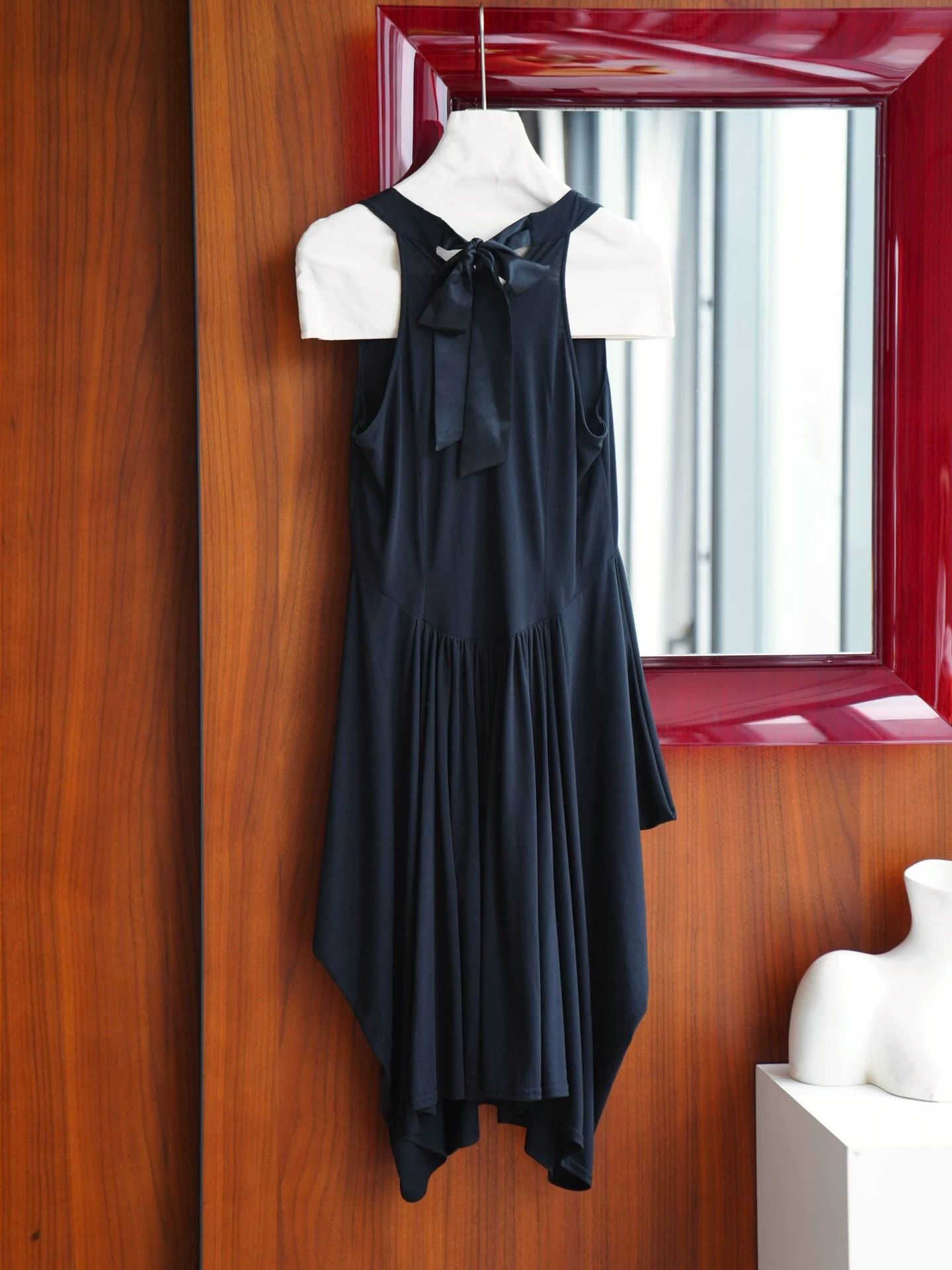 Balmain Balmain Vintage Deep V Tie-Strap Black Dress Size XS / US 0-2 / IT 36-38 - 5 Thumbnail