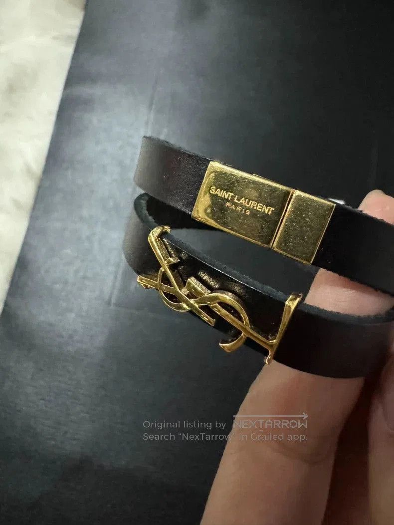 Saint Laurent Paris Saint Laurent YSL Gold Logo Bracelet . Size ONE SIZE - 4 Thumbnail