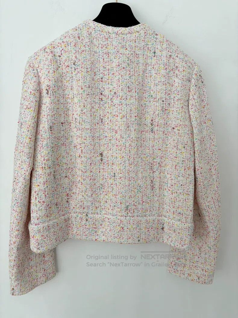 Chanel Chanel Light pink sequined tweed jacket Size S / US 4 / IT 40 - 2 Thumbnail