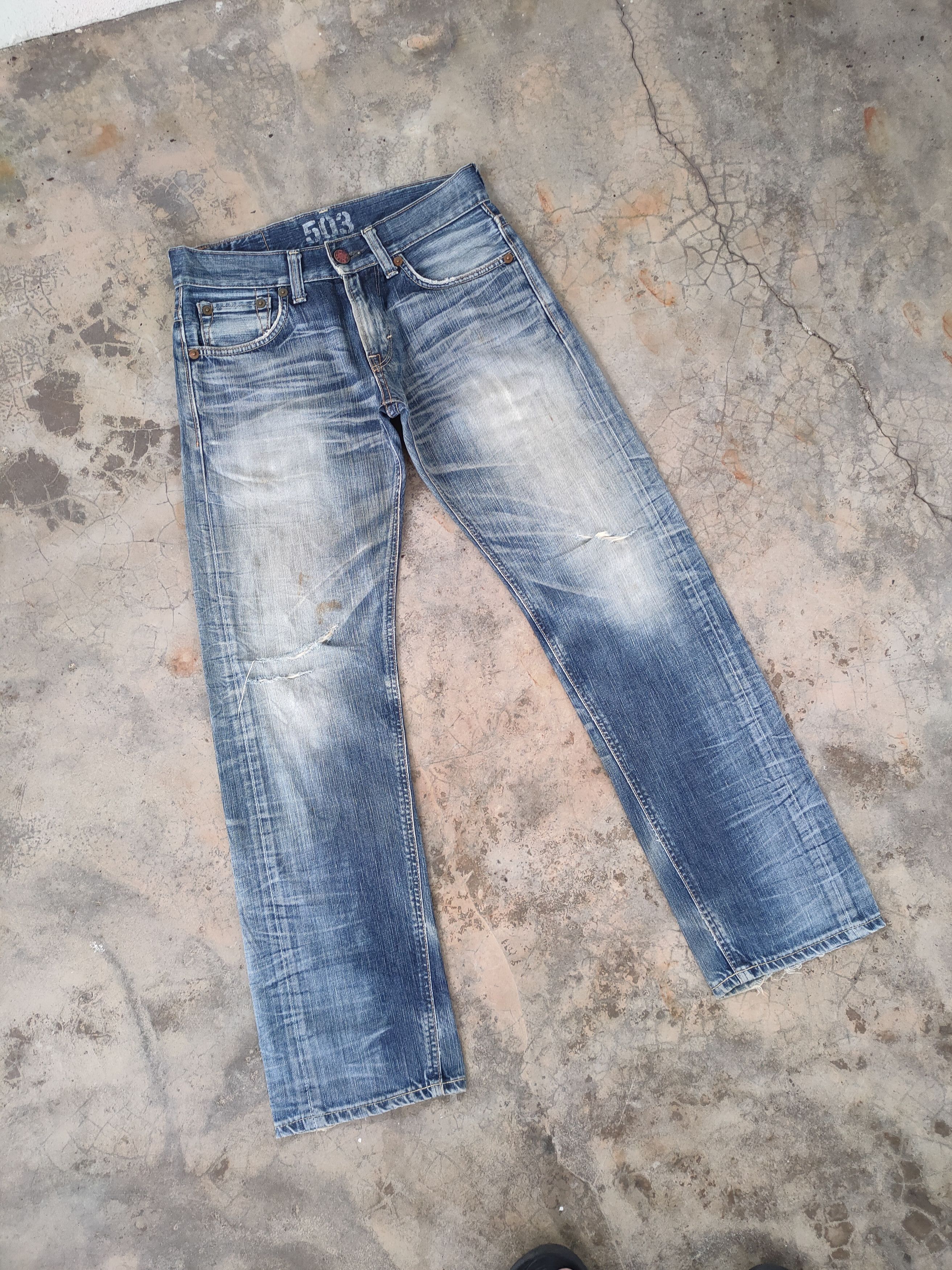 Edwin W30 VINTAGE EDWIN DISTRESSED FADED JEANS DENIM PANTS Size US 30 / EU 46 - 2 Thumbnail