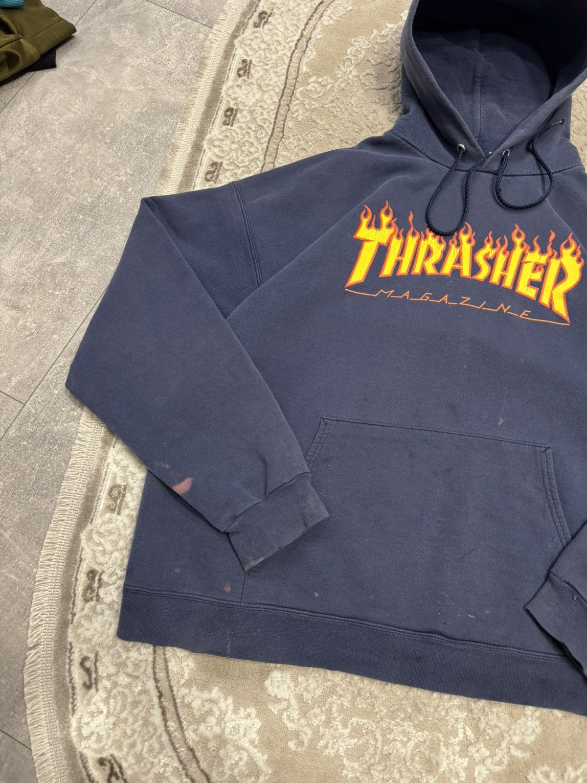 Thrasher Vintage 90s Thrasher Magazine Distressed Hoodie Sweatshirt Size US L / EU 52-54 / 3 - 2 Thumbnail