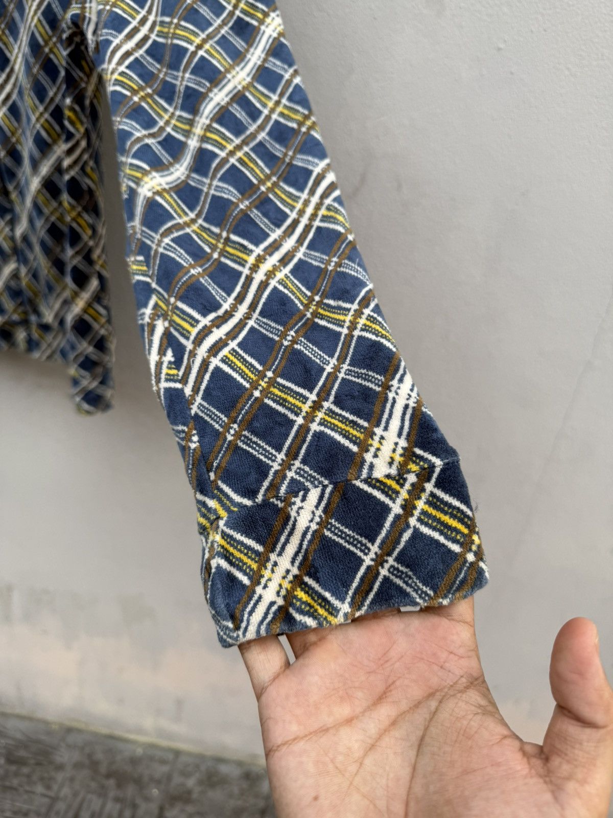A.P.C. × Designer Vintage A.P.C. Checked Velvet Zip Up Jacket Size US S / EU 44-46 / 1 - 5 Thumbnail