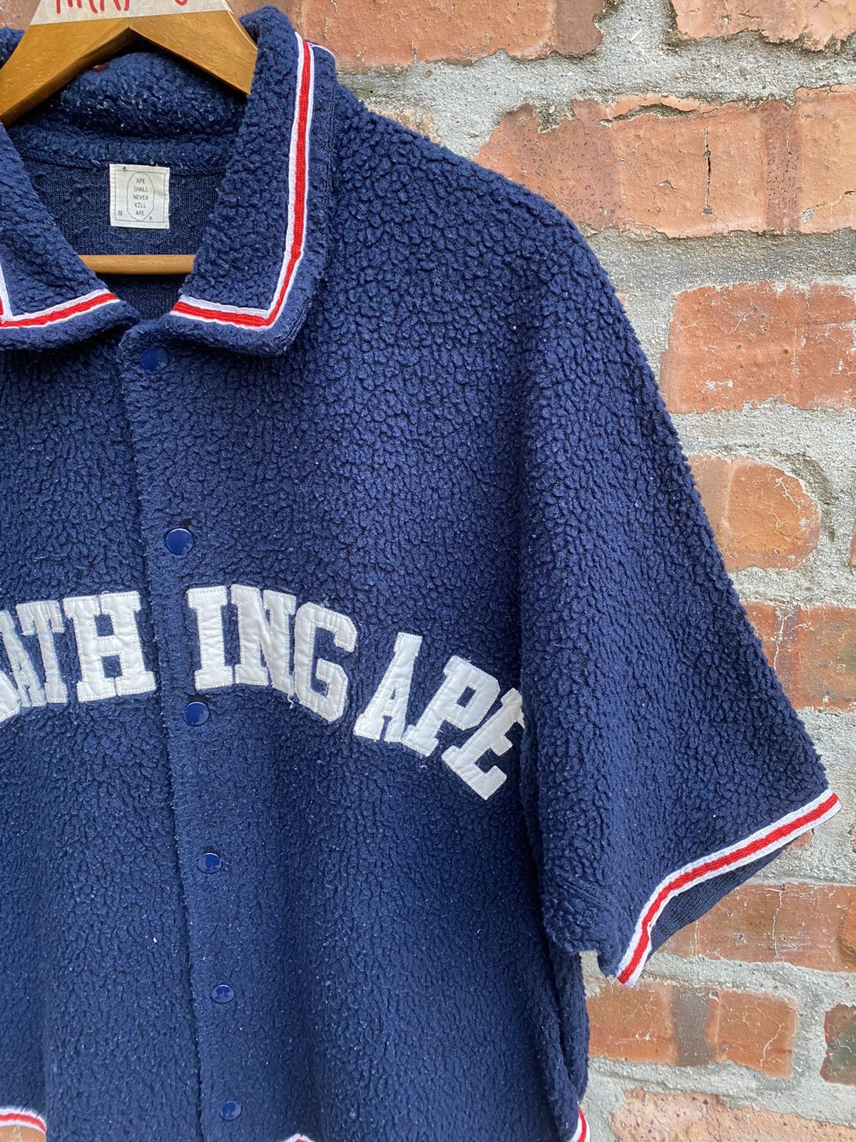 Bape 1990s OG Bape fleece boa game shirt Size US L / EU 52-54 / 3 - 5 Thumbnail