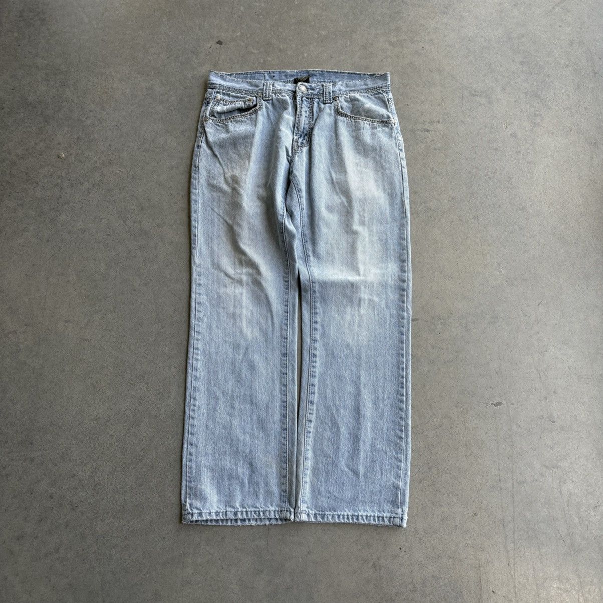 Southpole Vintage Y2K Reward Jeans Baggy Wide Leg Skater Style Wash Size US 32 / EU 48 - 4 Thumbnail