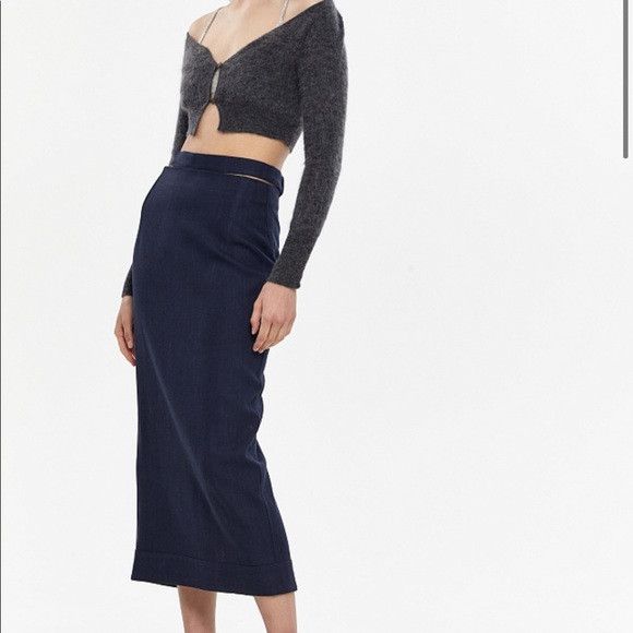 Jacquemus Jacquemus L'année 97 Valerie Cut-out Pencil Skirt Size 28" / US 6 / IT 42 - 1 Thumbnail