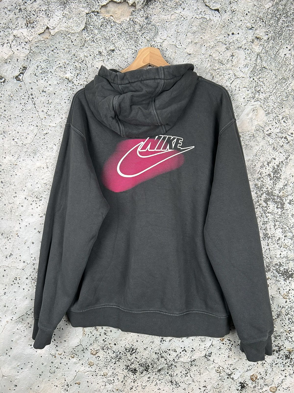 Nike Vintage Nike Swoosh Streetwear Drill Hoodie Sweatshirt Size US L / EU 52-54 / 3 - 1 Thumbnail