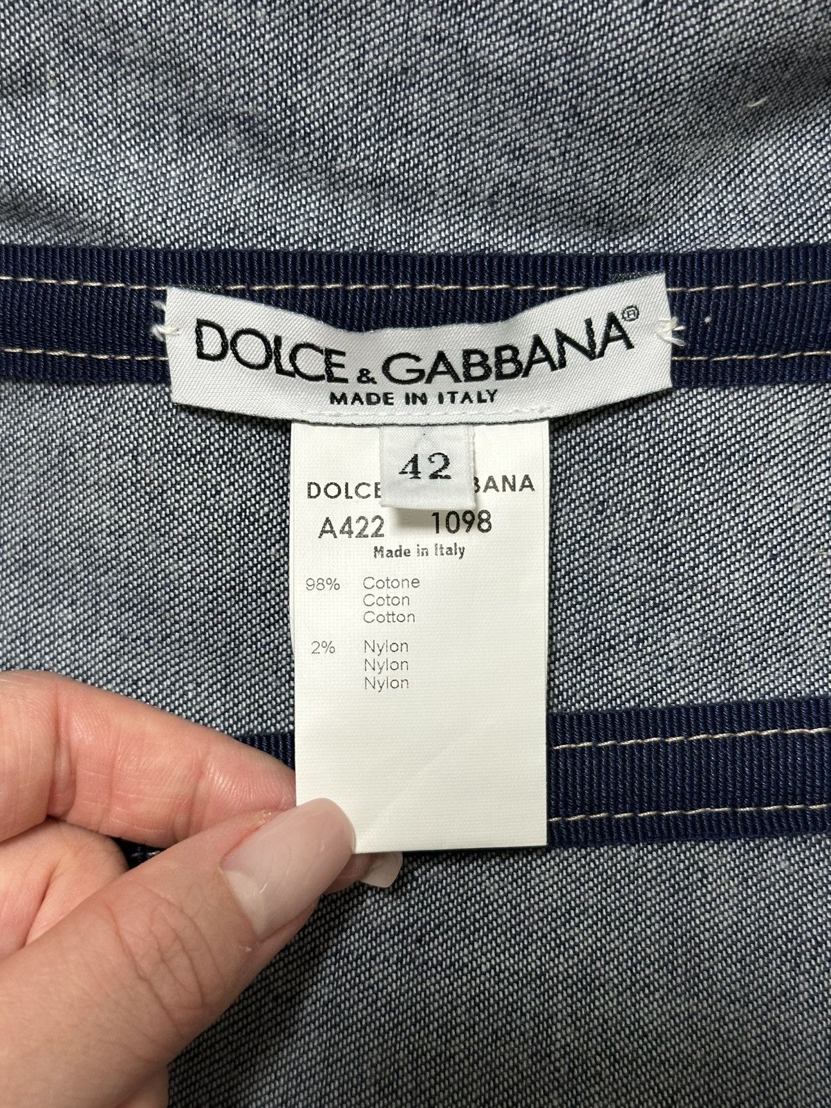 Dolce & Gabbana DOLCE&GABBANA Spring Summer 2000 Denim Bustier Size M / US 6-8 / IT 42-44 - 6 Thumbnail