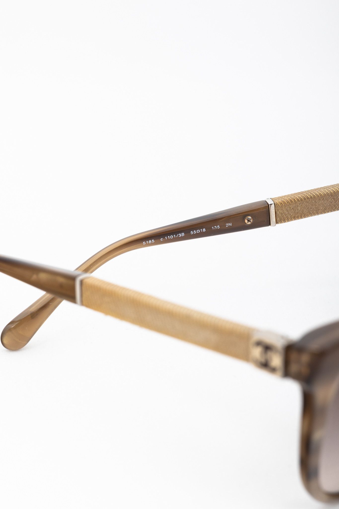 Chanel Chanel 5185 Tortoiseshell Grosgrain-Temple Sunglasses Size ONE SIZE - 9 Thumbnail