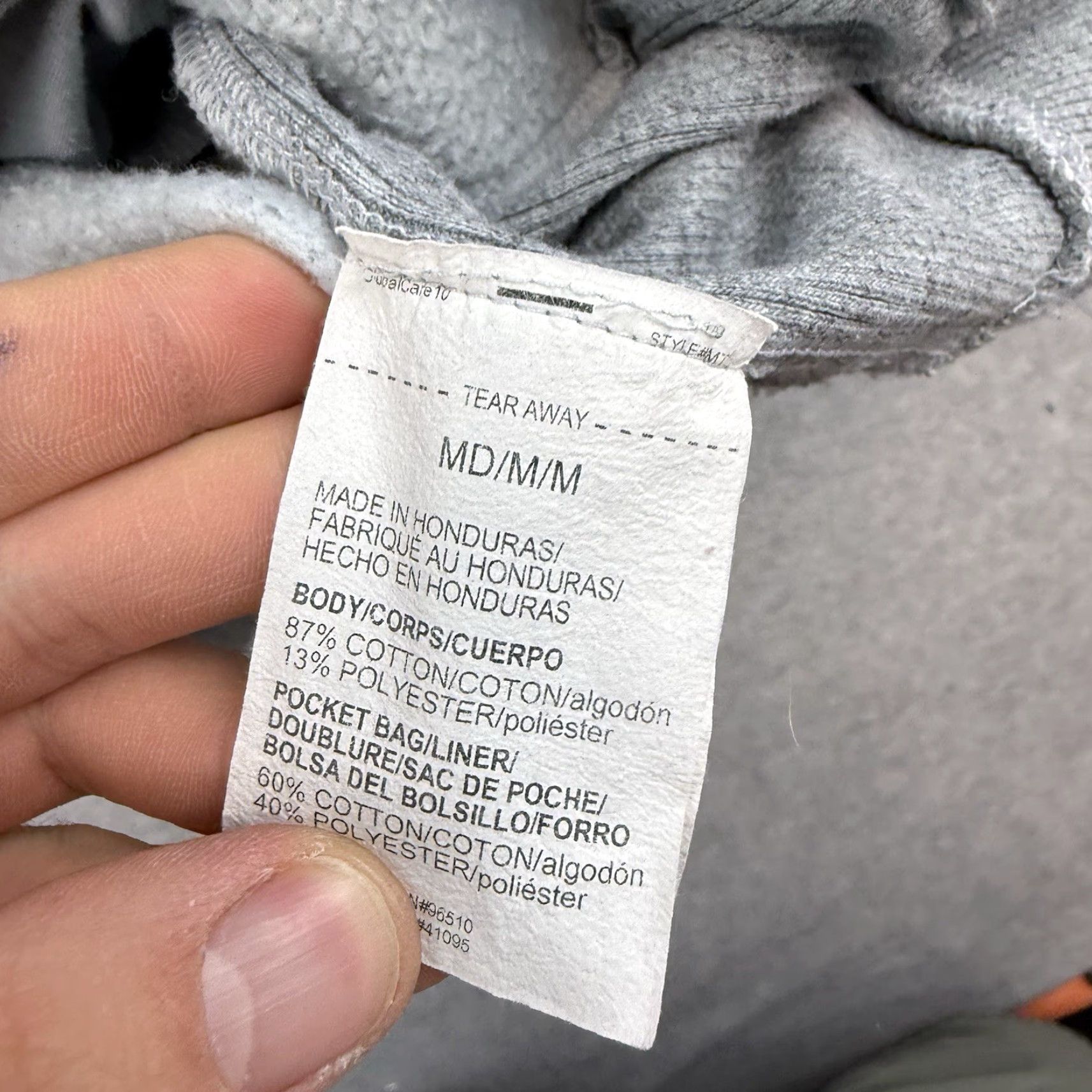 Under Armour Under Armour Project Rock Hooded Sweatshirt Mens Medium Gray Cotton Polyester Fleece Graphic Print Pockets Pullover Size US M / EU 48-50 / 2 - 7 Thumbnail