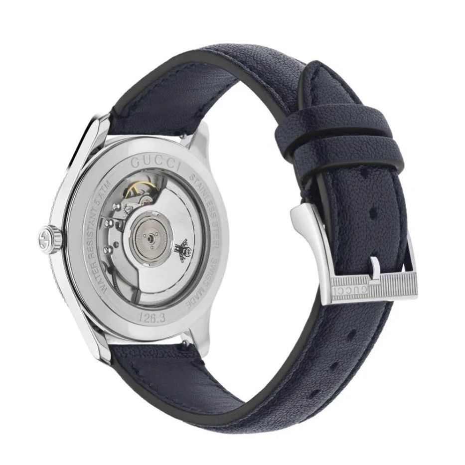 Gucci $3950 Gucci G-Timeless 40mm Charm Dial Automatic Watch, Navy Size ONE SIZE - 5 Thumbnail