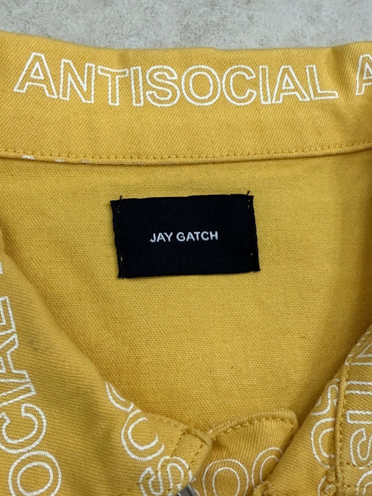Japanese Brand Jay Gatch ANTISOCIAL Yellow Denim Jacket Size M Size US M / EU 48-50 / 2 - 4 Thumbnail