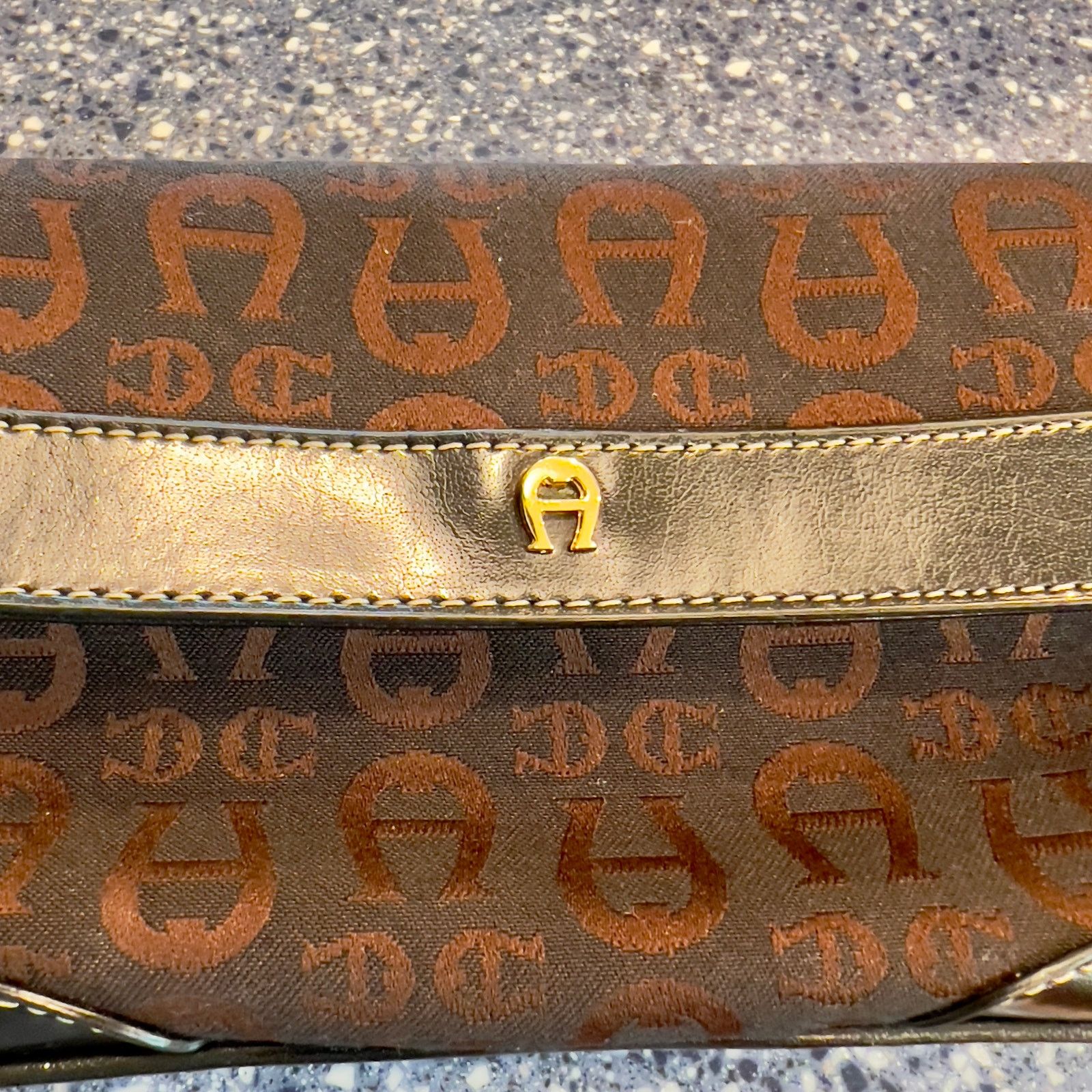 Etienne Aigner Etienne Aigner Clutch Leather Trim Mag Clasp Pocket Vintage Size ONE SIZE - 2 Thumbnail