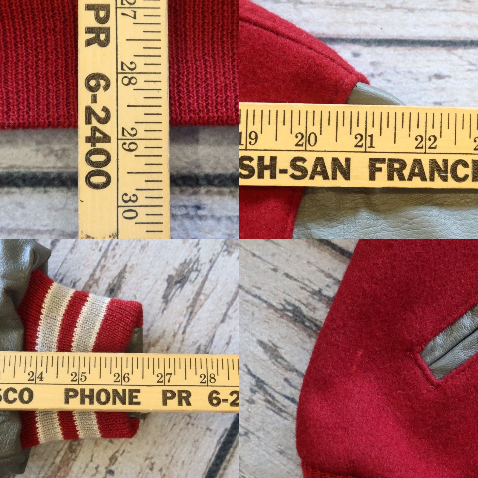 Golden Bear VINTAGE Golden Bear Varsity Jacket Mens L Red Wool Made in USA Size US L / EU 52-54 / 3 - 8 Thumbnail