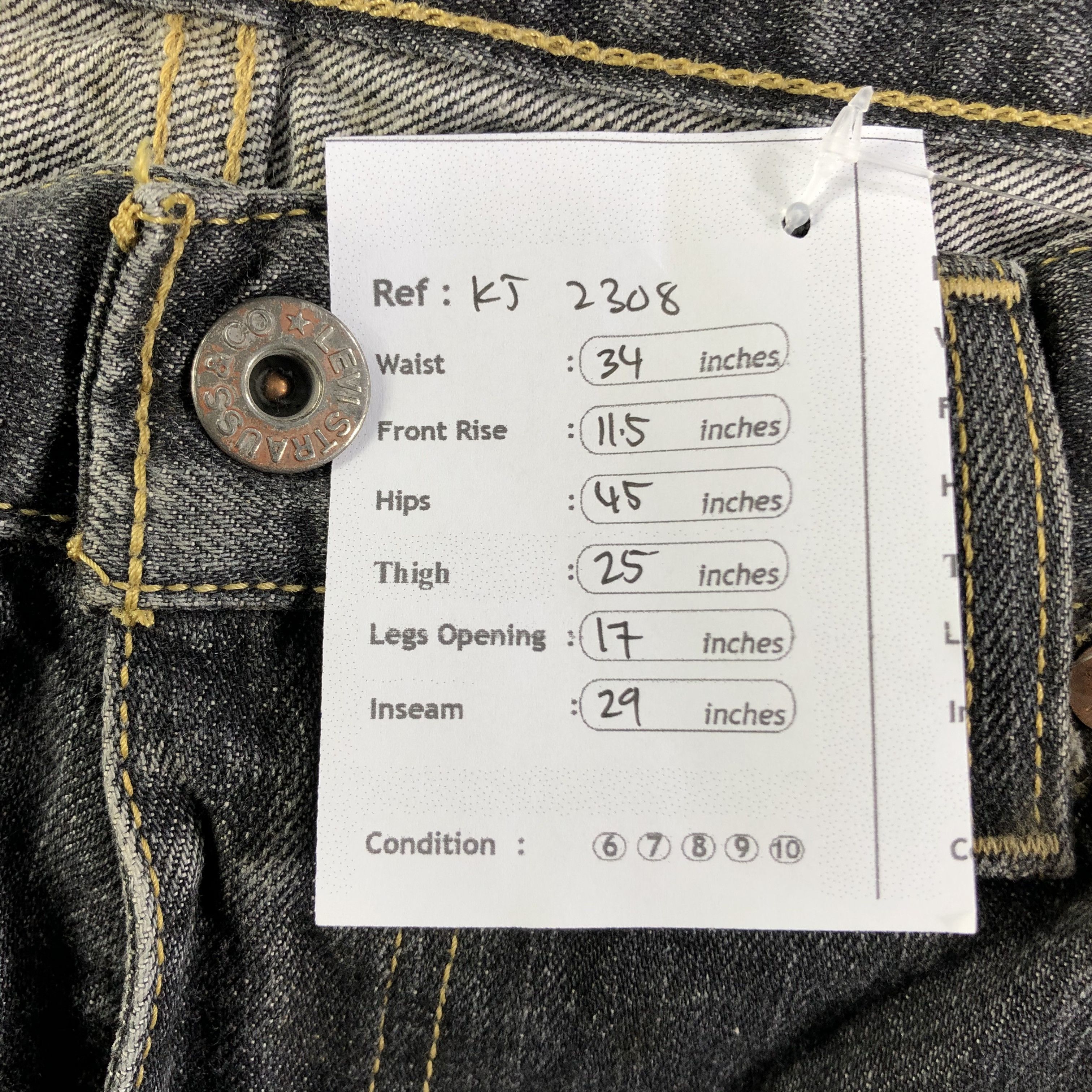 Levi's Vintage Levis 502 Jeans Medium Wash Denim KJ2308 Size US 34 / EU 50 - 12 Thumbnail
