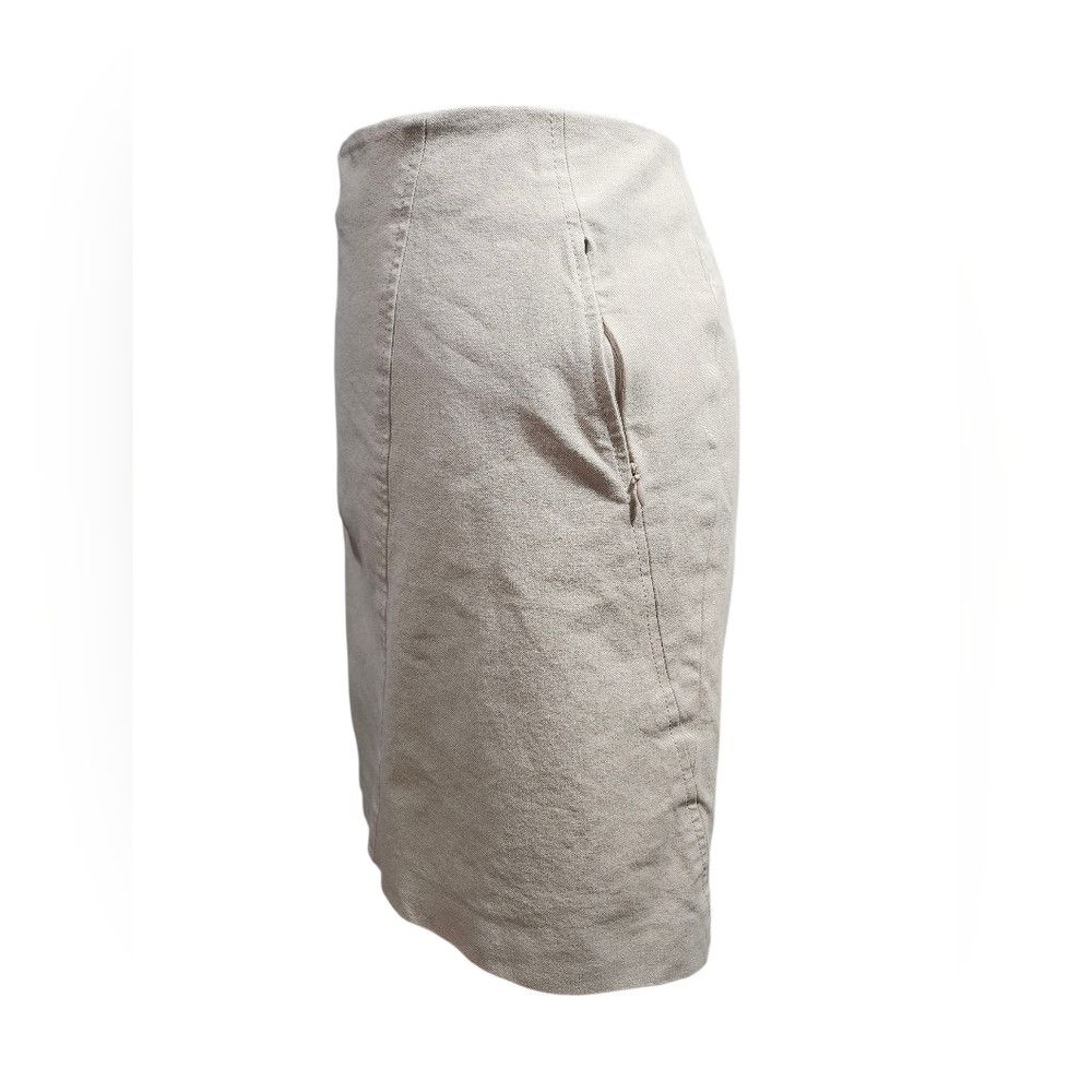 Other Akris Punto Khaki Canvas Knee Length Skirt 6 Size 26" / US 2 / IT 38 - 2 Thumbnail