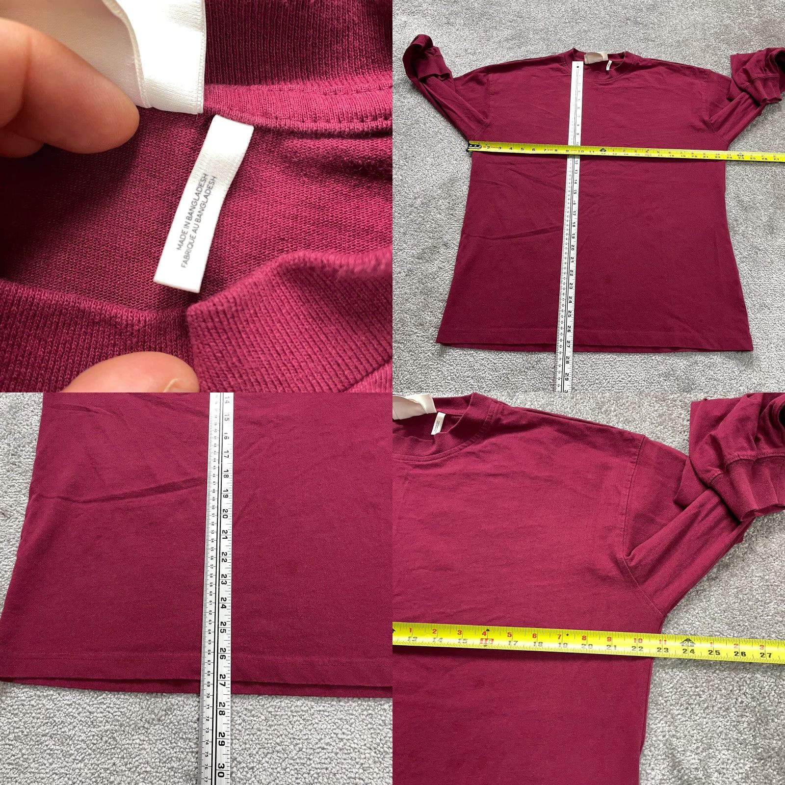 H&M H&M Shirt Mens M Red Cotton Mock Neck Long Sleeve T-Shirt Top Casual Knit Brand Logo Modern Classic Shirt 90s vibes Mens Size US M / EU 48-50 / 2 - 8 Thumbnail