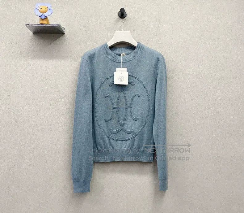 Hermes Hermes Blue knitted sweater Size XS / US 0-2 / IT 36-38 - 2 Thumbnail