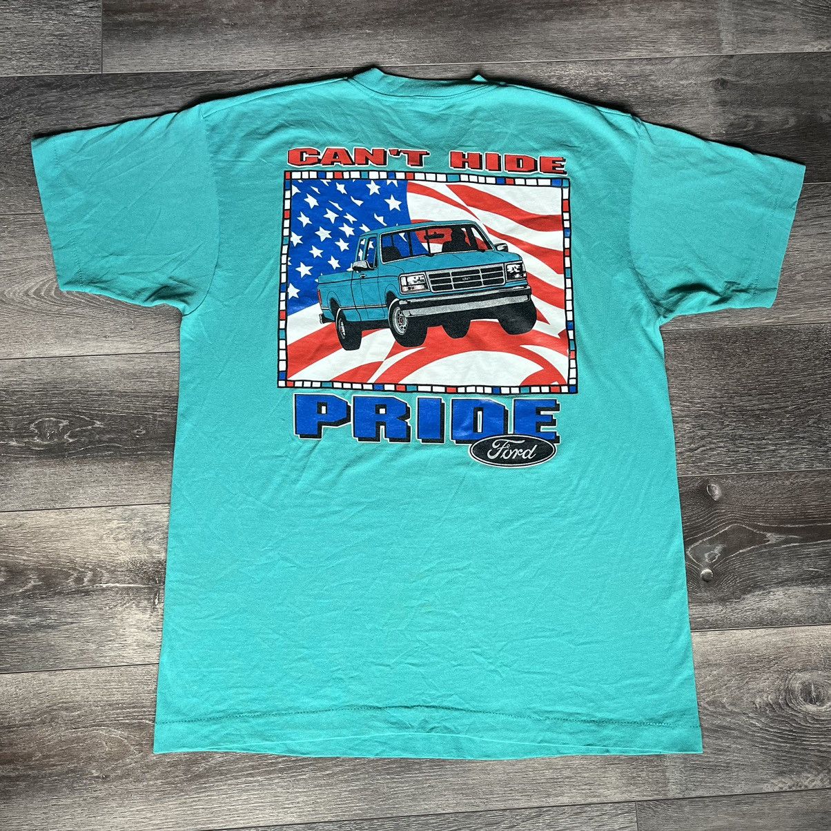 Vintage Vintage 90s Ford Pickup Truck Can’t Hide Pride Flag Logo Tee Size US L / EU 52-54 / 3 - 1 Thumbnail