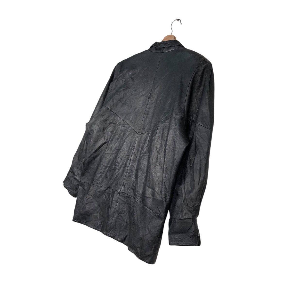 Japanese Brand × Vintage 📌Vintage Unknown Brand Biker Leather Jacket Issey Miyake Size US S / EU 44-46 / 1 - 11 Thumbnail