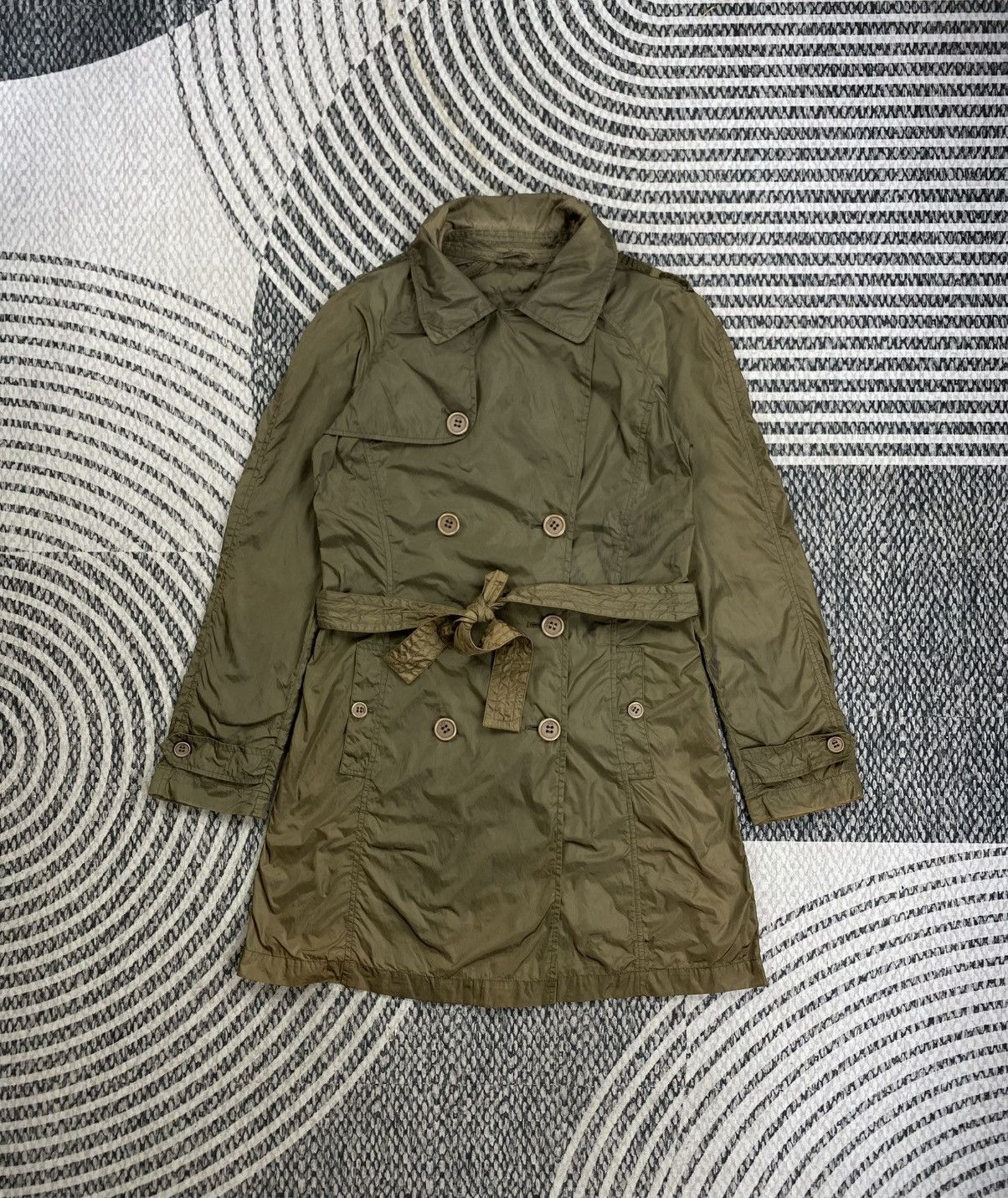 Add Vintage Add Army Green Lightweight Trench Coat Jacket Size US S / EU 44-46 / 1 - 1 Thumbnail