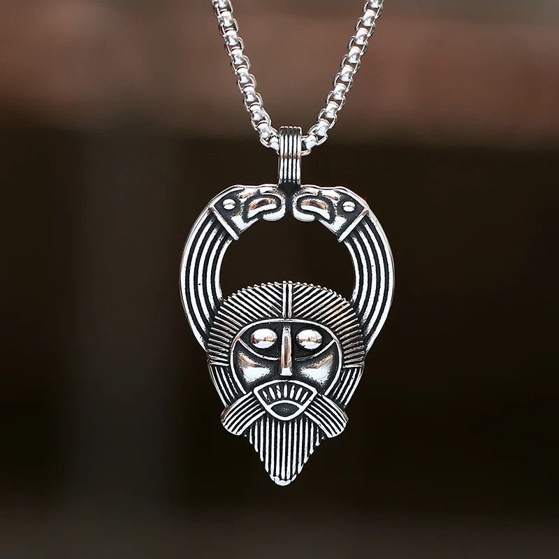 Jewelry Viking Man Necklace in Silver, Men's