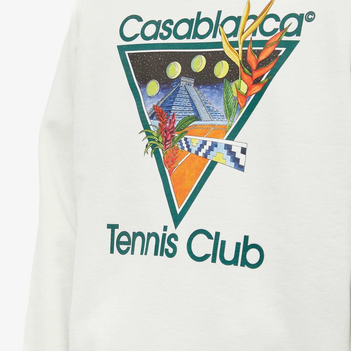 Casablanca o1mle0326 Printed Sweatshirt Tennis Club Icon in White Size US XS / EU 42 / 0 - 4 Thumbnail